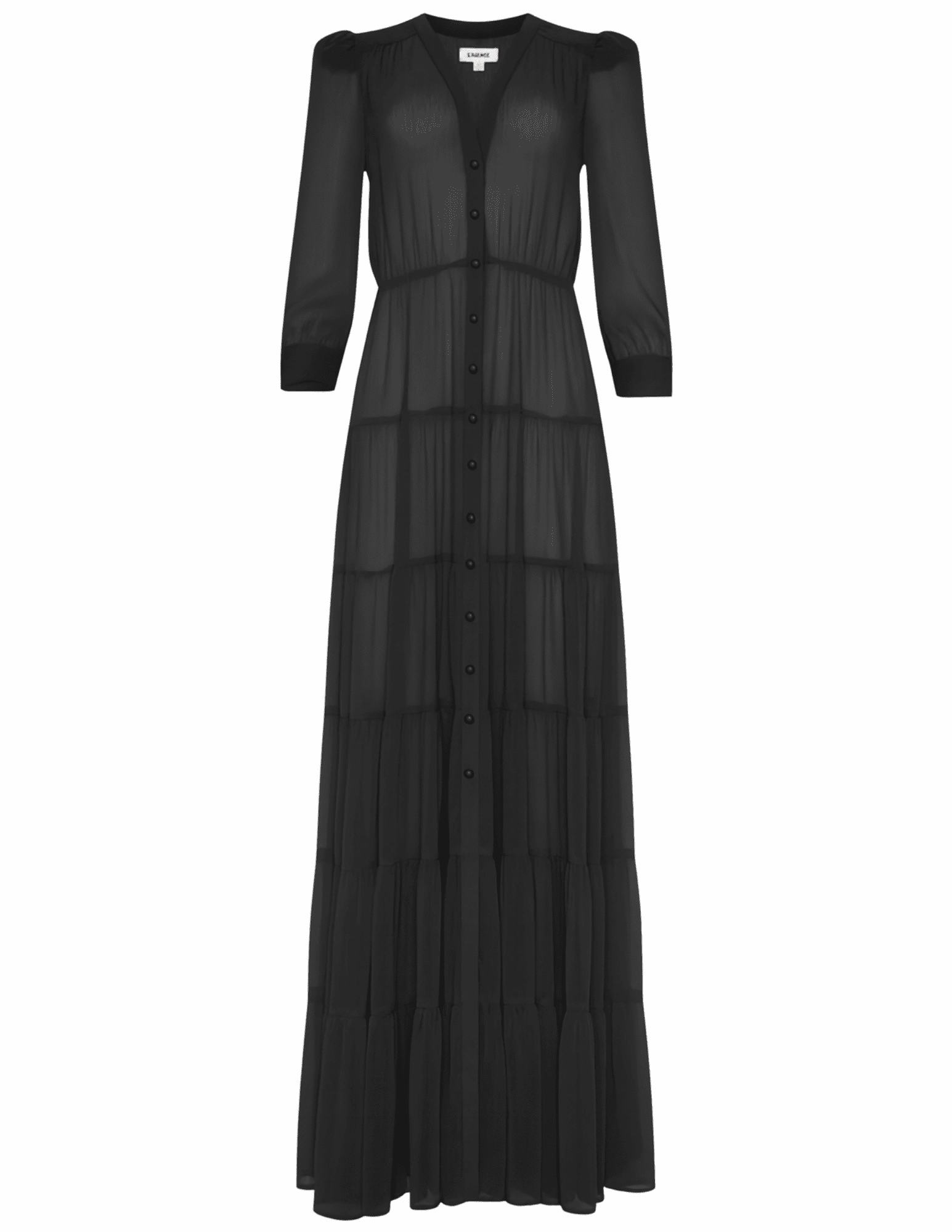 L'AGENCE Seraphina Tiered Maxi Dress Work Look