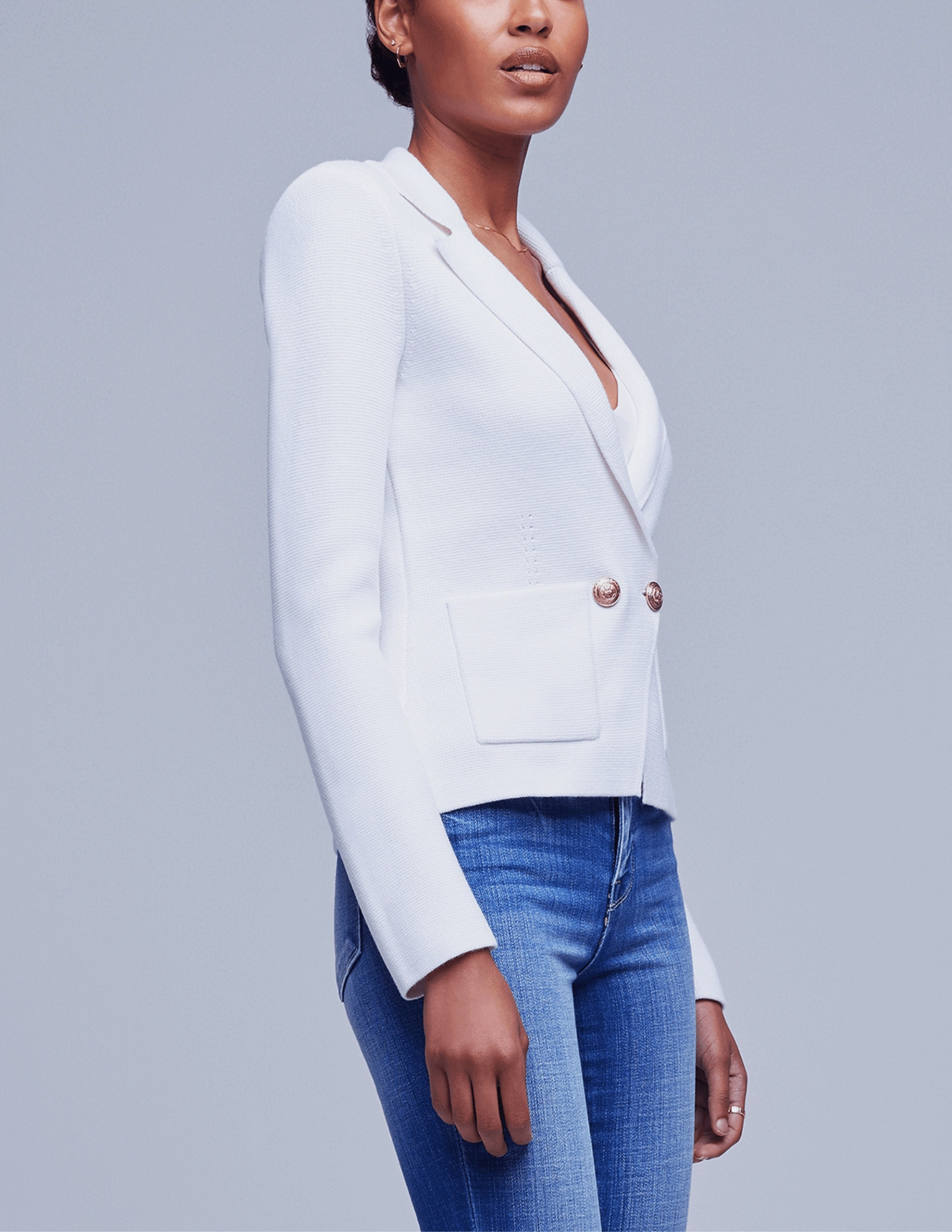 Comfort Fit Design L'Agence Sofia Knit Blazer