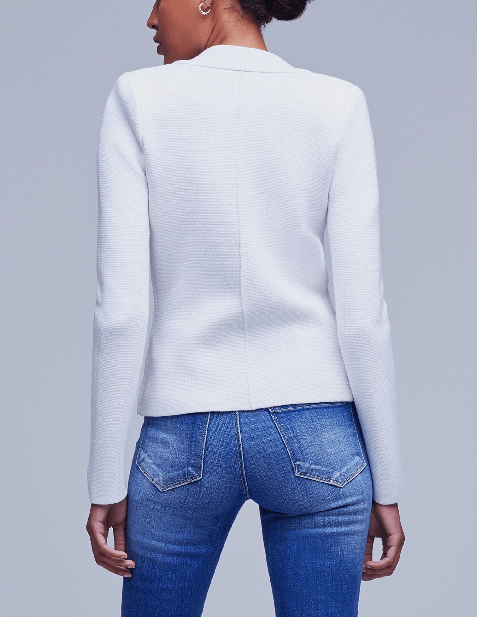 Adjustable Hem Cords L'Agence Sofia Knit Blazer