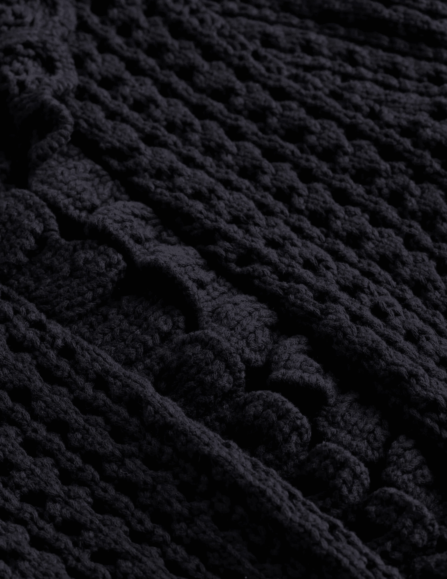 L'Agence Solaris Crochet Cardigan Relaxed Sweatshirt Friction Resistant Shoulder