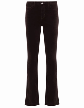 L'AGENCE Stevie Velvet Jeans in Coffee Bean Easy Pairing Utility Style