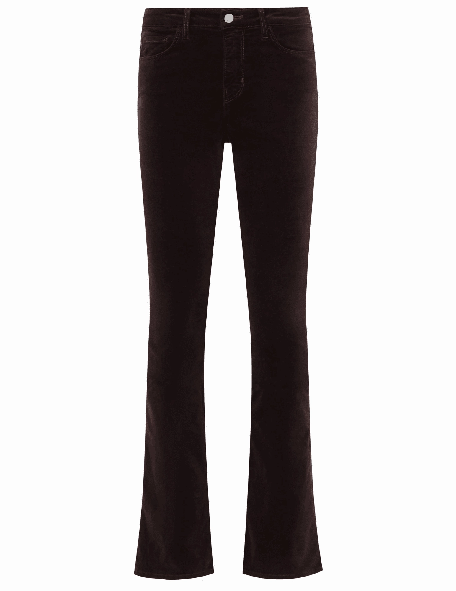 Neutral Daily Wear Adult Fashion Go Everywhere L'AGENCE Stevie Velvet Jeans in Coffee Bean