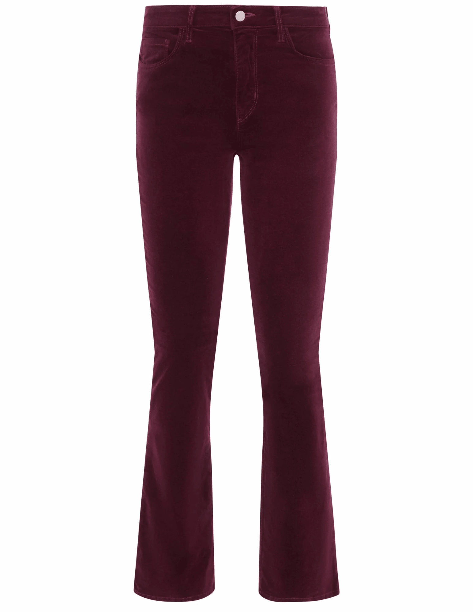 Durable Seam Construction MachineWashable L'AGENCE Stevie Velvet Jeans in Dark Port