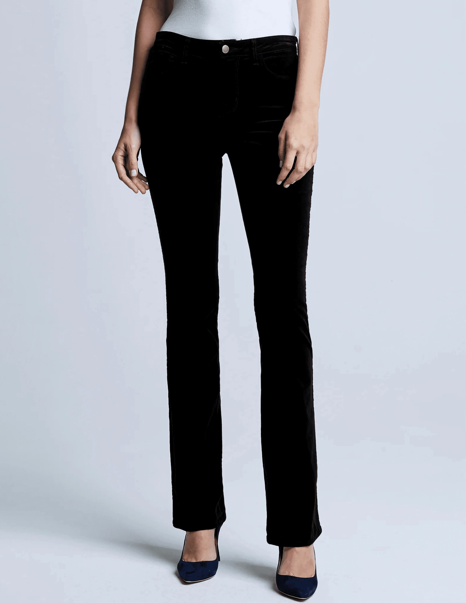 Stylish Choice L'Agence Stevie Velvet Jeans in Noir