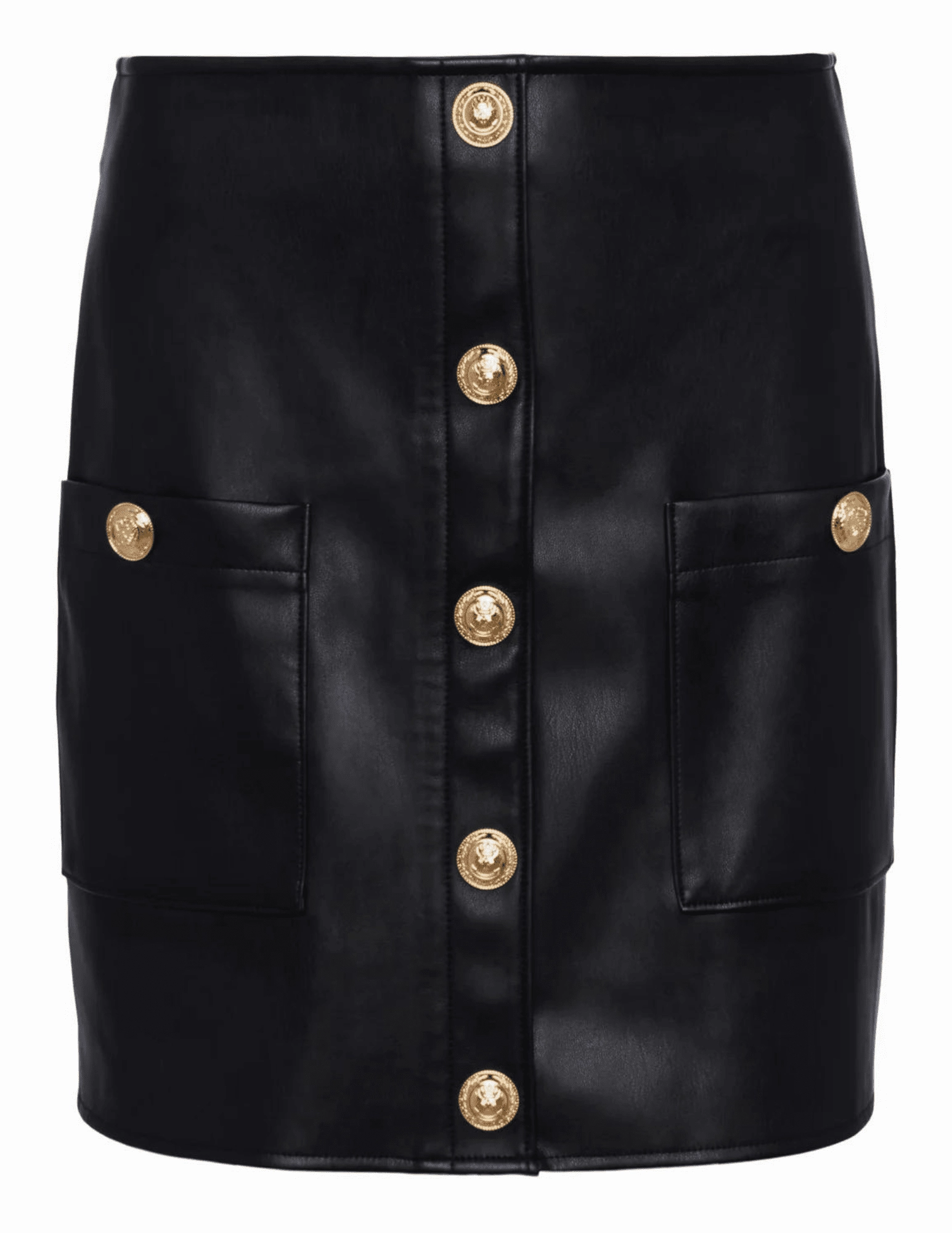 Structured Shape L'Agence Truman Leather Mini Skirt