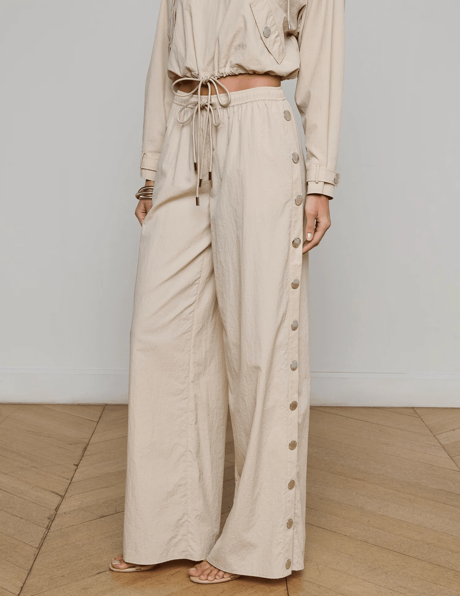 Fashion-Forward Durable Utility L'Agence Valkyrie Wide Leg Snap Pants