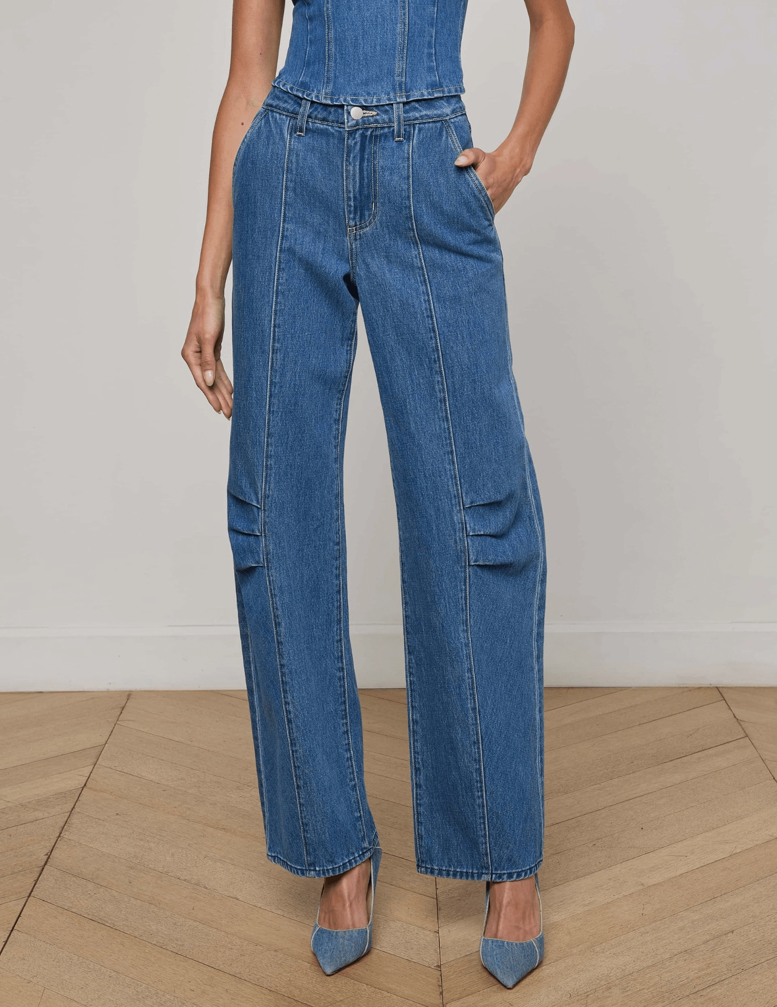 All Day Fit L'AGENCE Zara High Rise Rodeo Jeans in Memphis