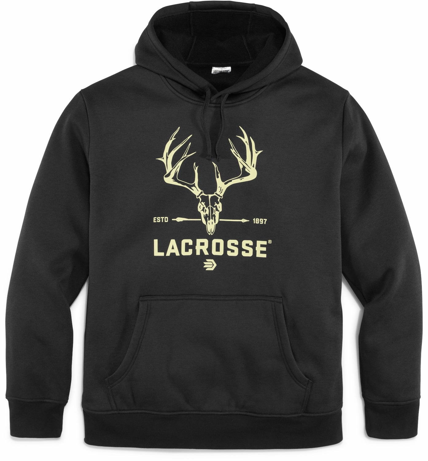 Lacrosse Unisex Whitetail Black Poly/Cotton Hoodie VentilatedPanels