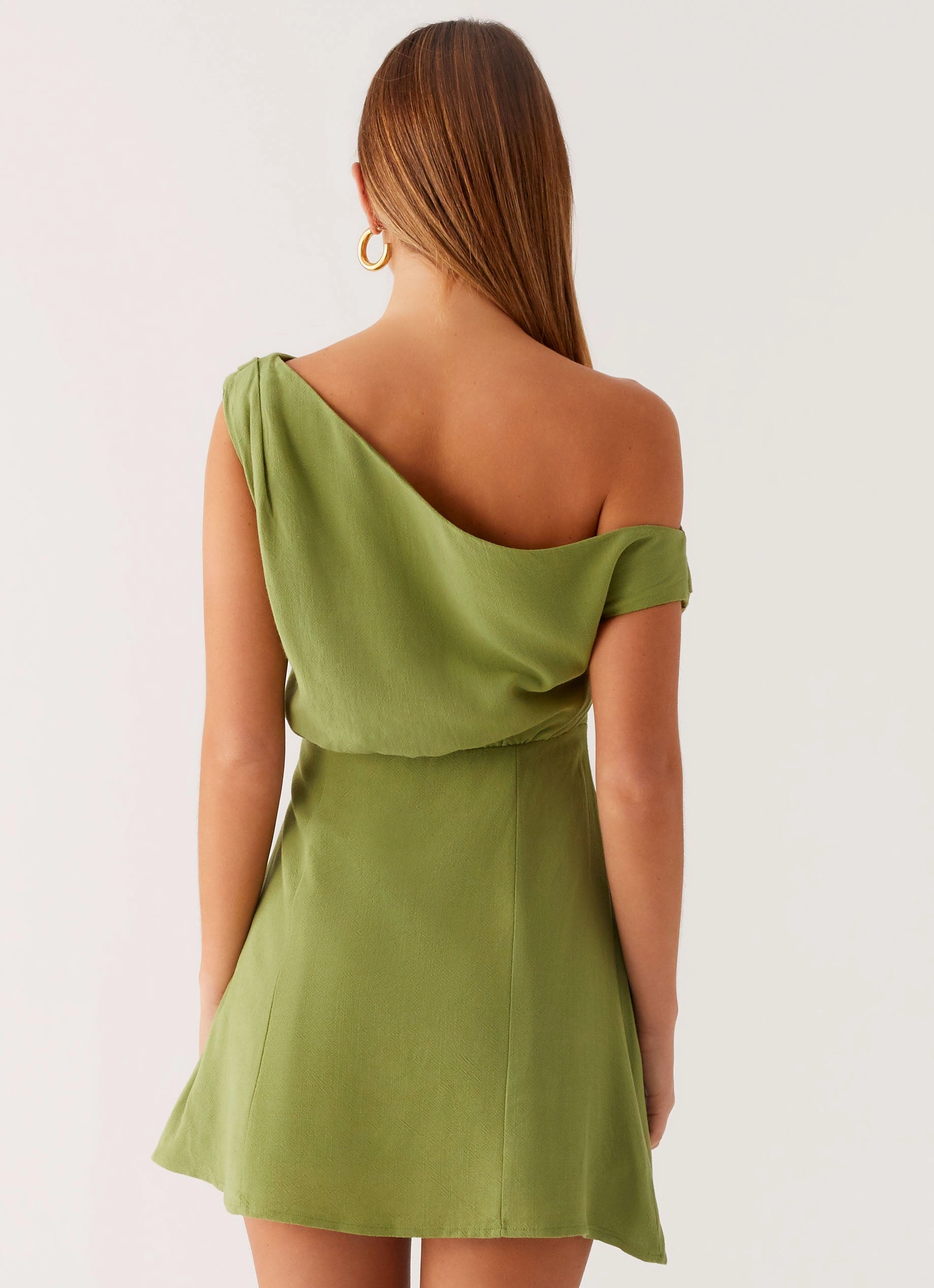 Lady Love Linen Mini Dress - Cactus Minimal Mood