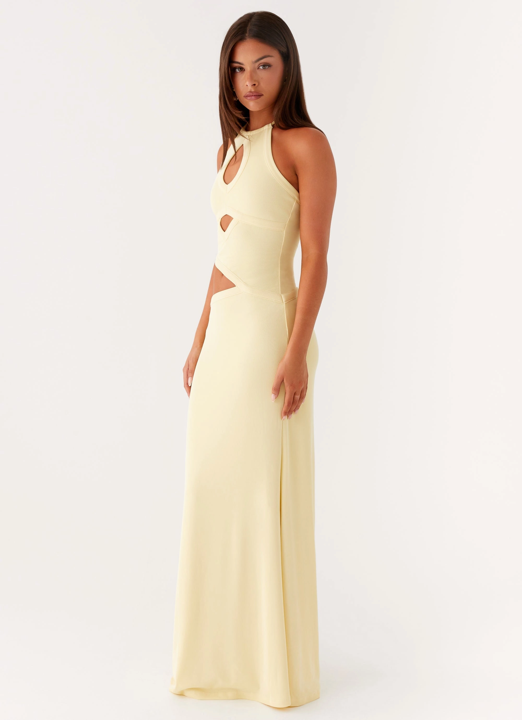 Ready Anytime Lanah Cut Out Maxi Dress - Yellow
