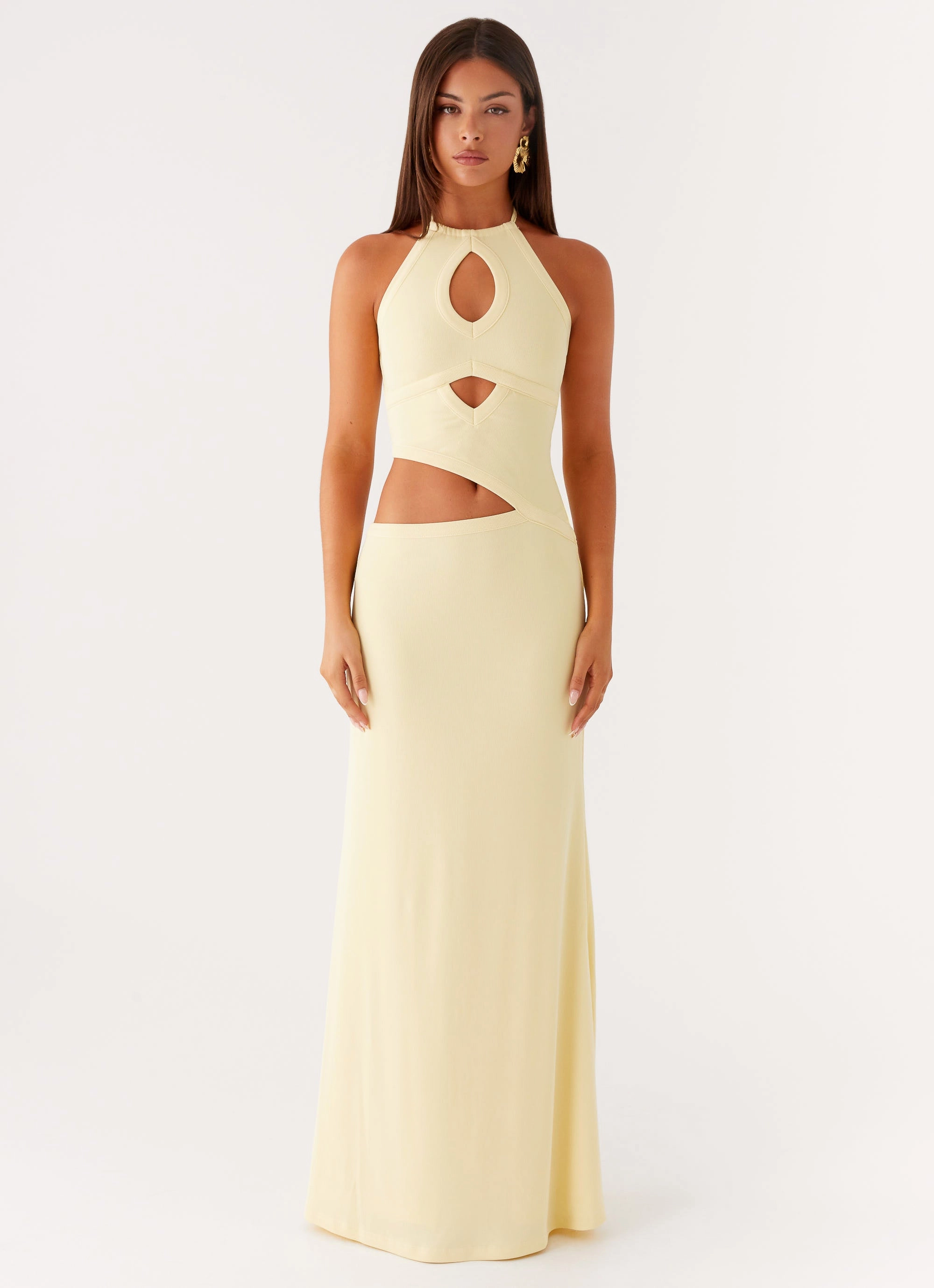 Relax Flex Lanah Cut Out Maxi Dress - Yellow