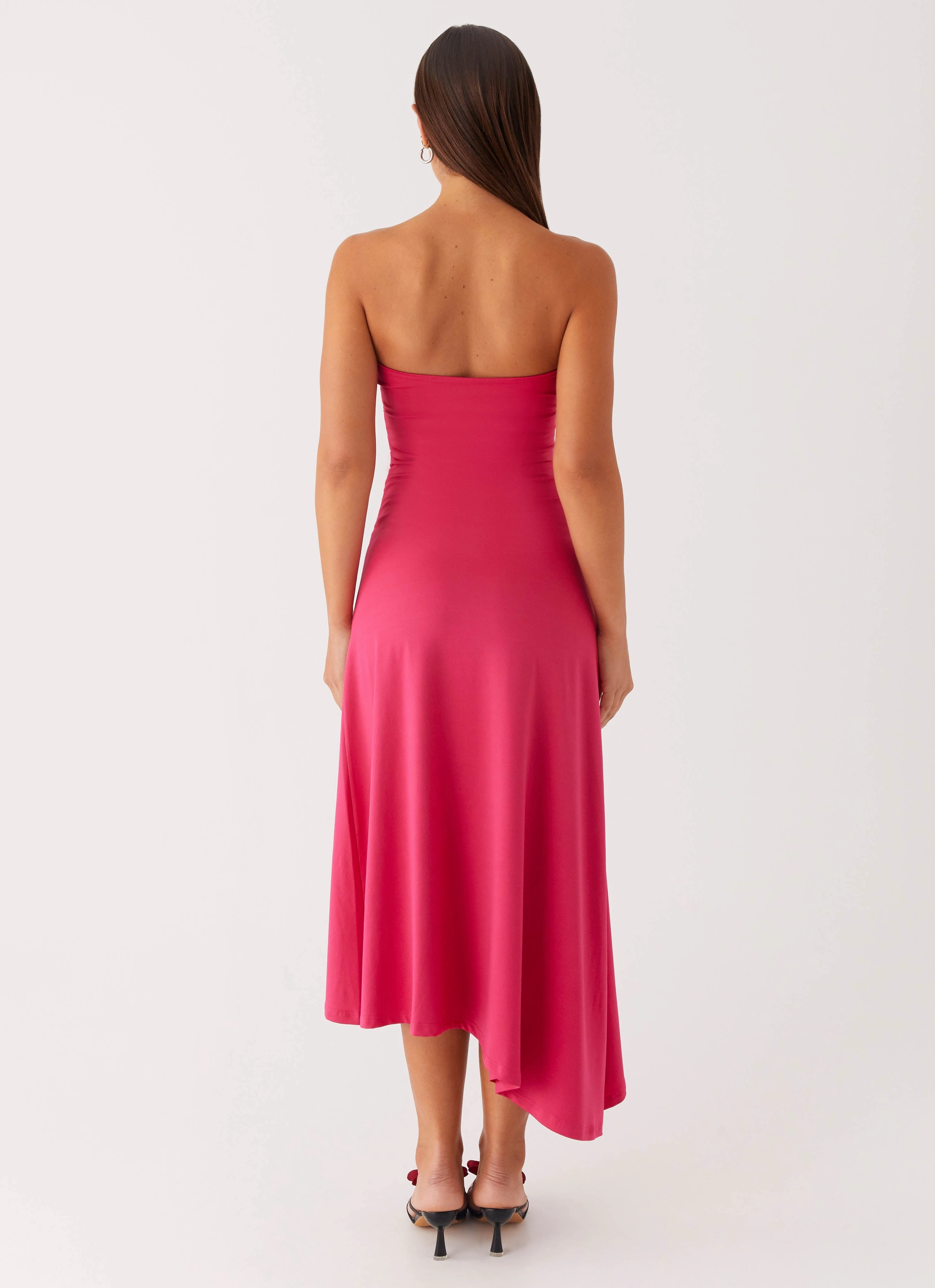 Romantic Bloom Laoise Midi Dress - Hot Pink
