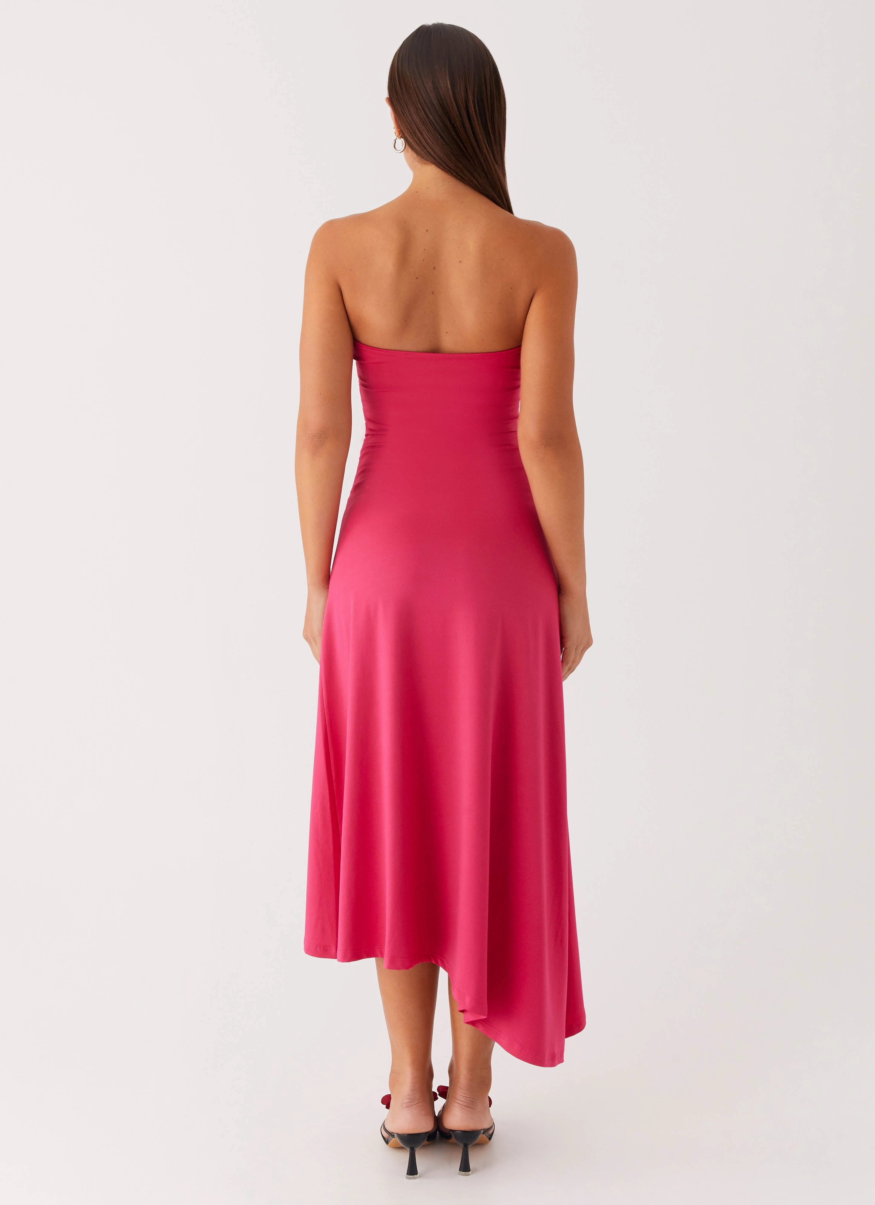 Easy Layering Laoise Midi Dress - Hot Pink