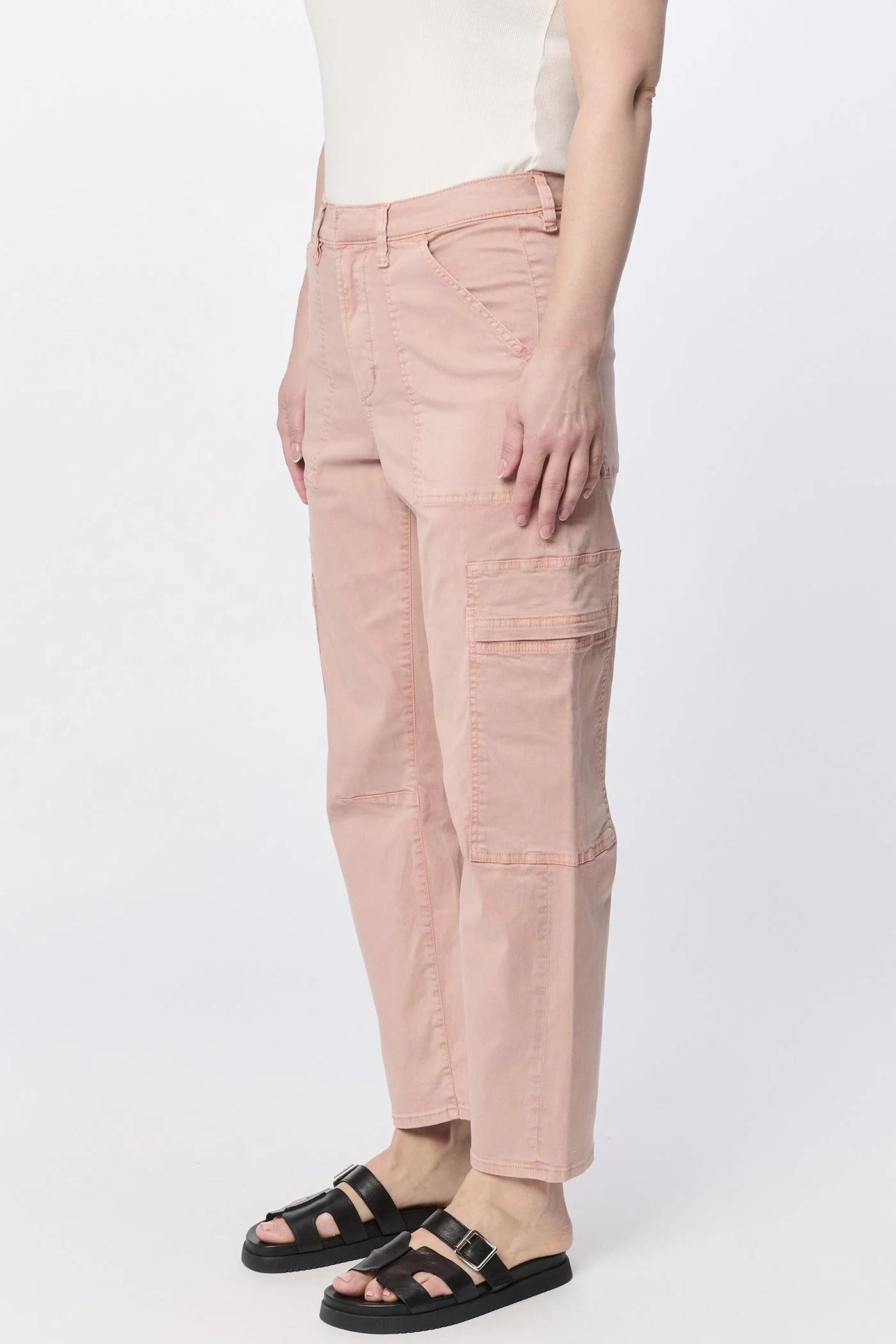 Lasso High Rise Cropped Pants - Tuscany Durable Blend Flexible Ribbing