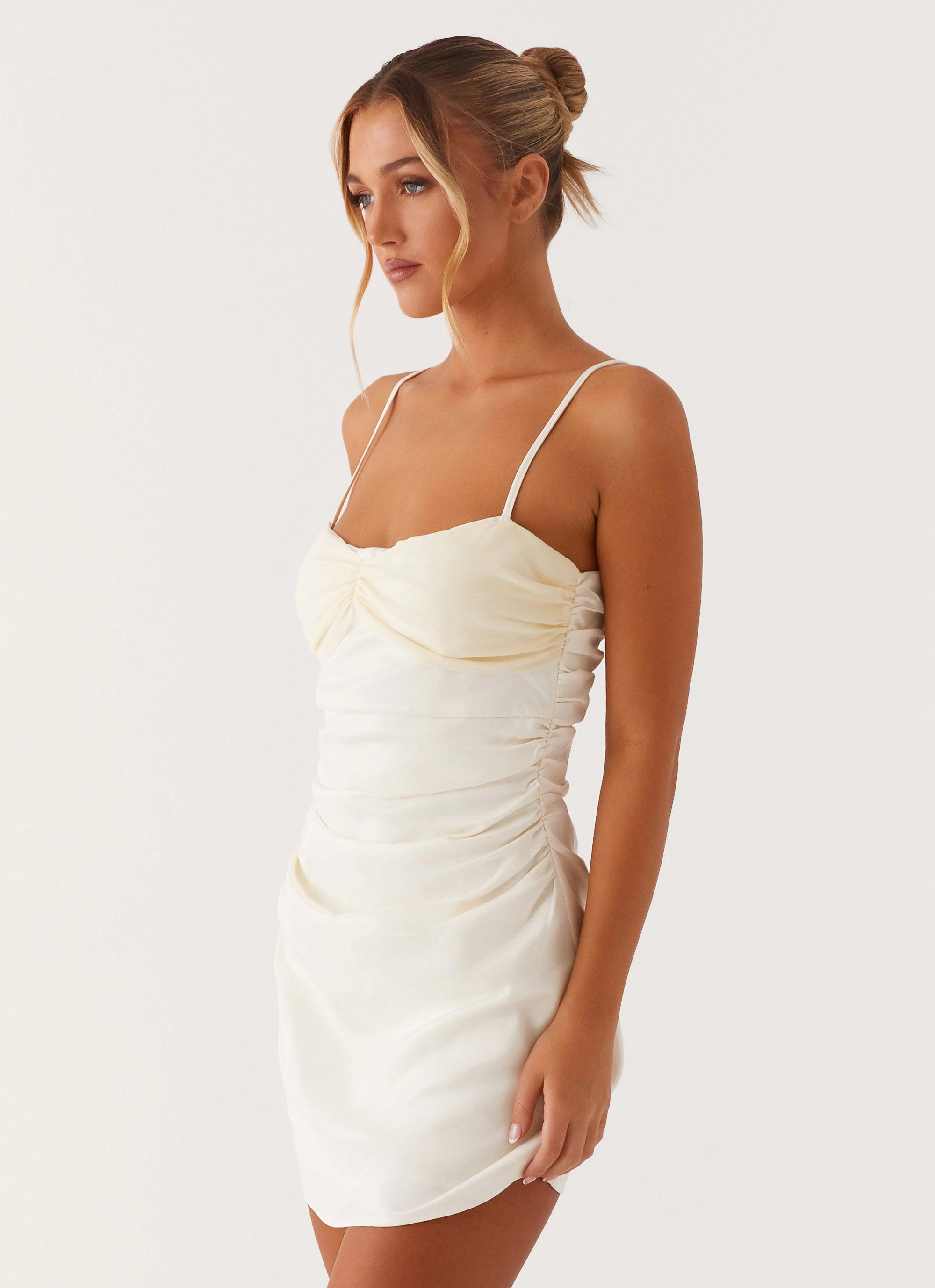 Elegant evening wear Summer Air Last Summer Mini Dress - Ivory