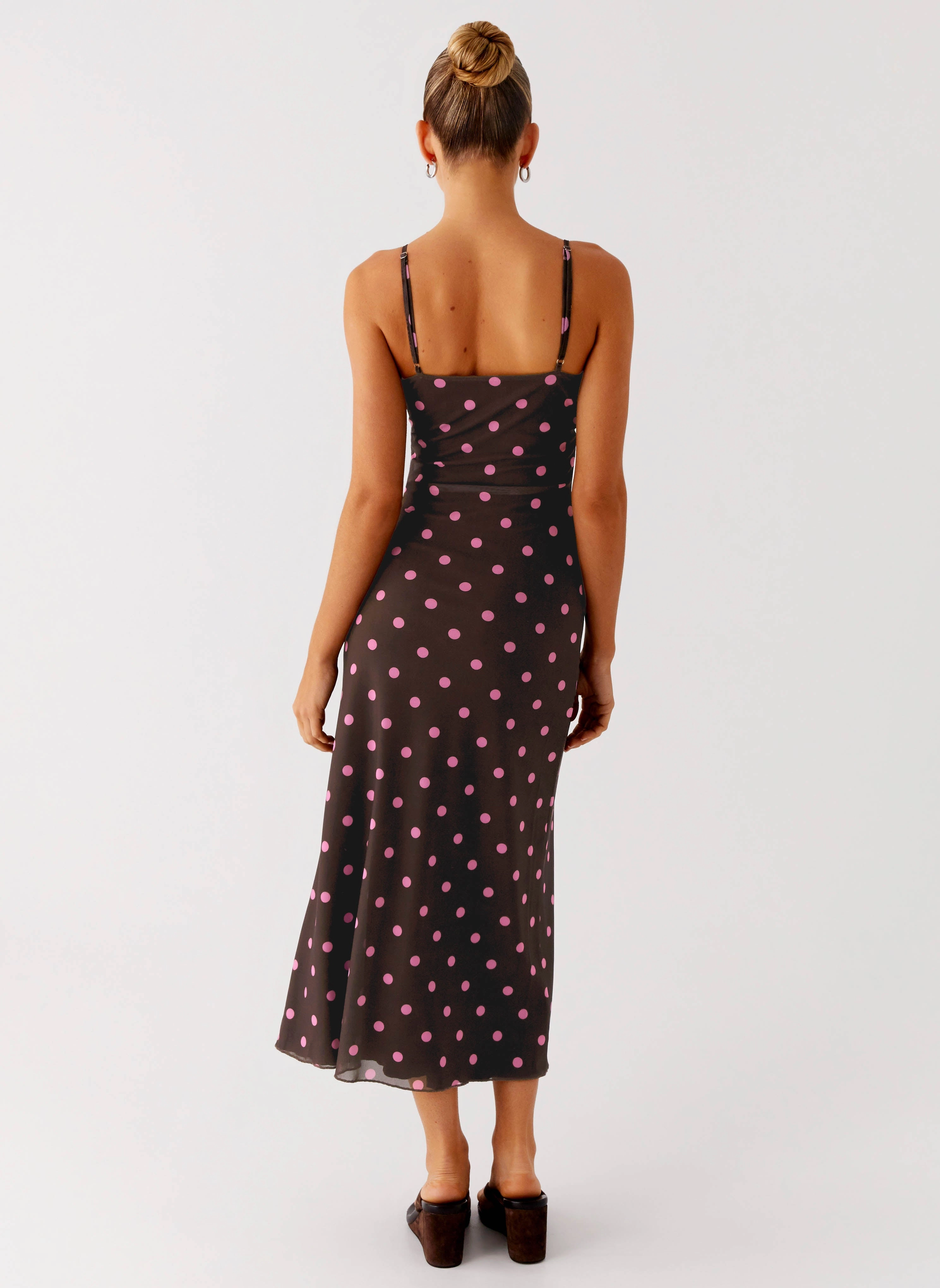 Latto Midi Dress - Chocolate Strawberry Dot Morning Wear
