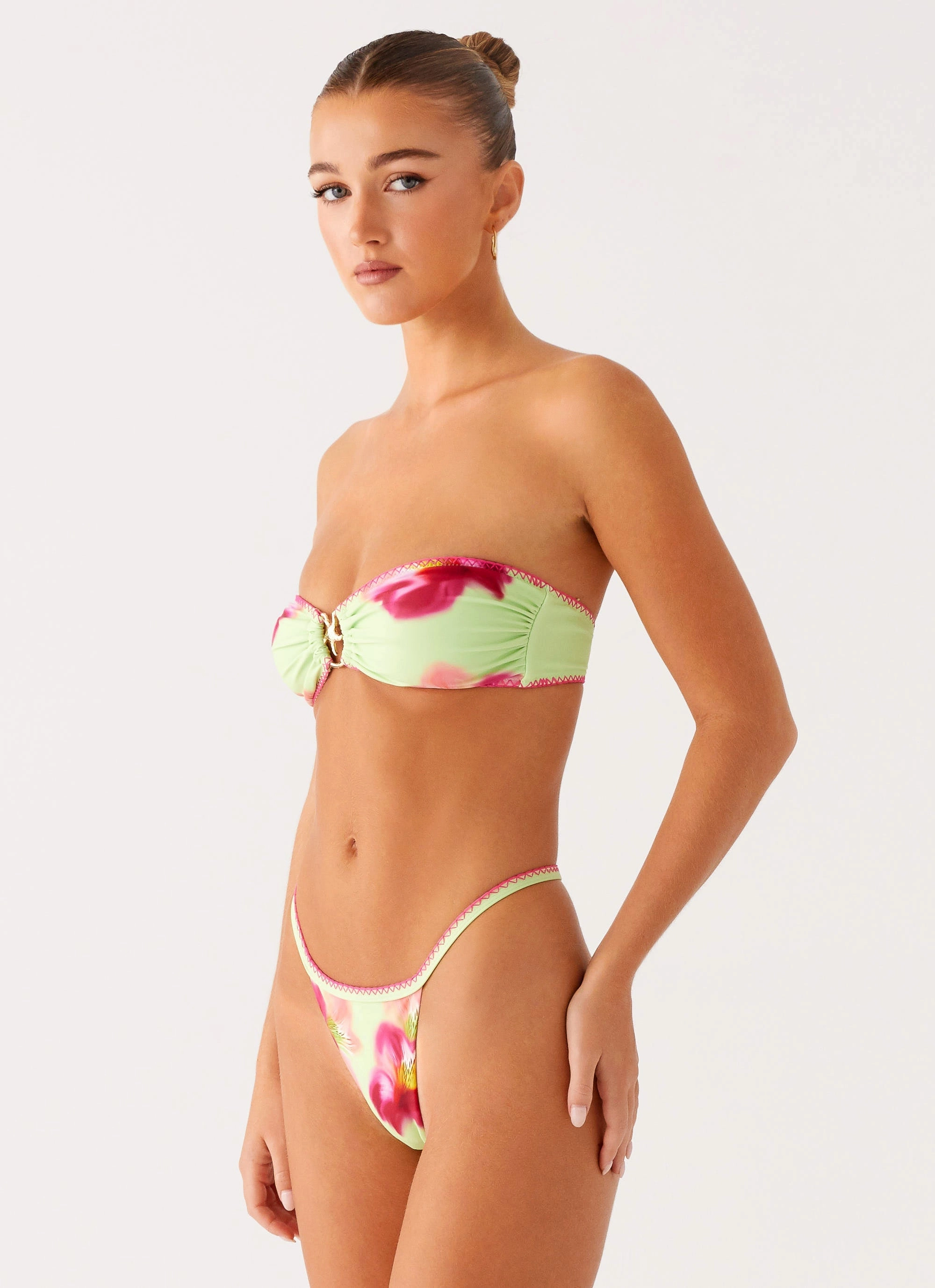 Seaside Escape Tropical Vibes Laurel Bikini Bottom - Green Tropical