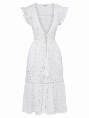 Lauren Coverup Dress Seaside Eyelet Fresh White Casual Must-Have Neutral Layer