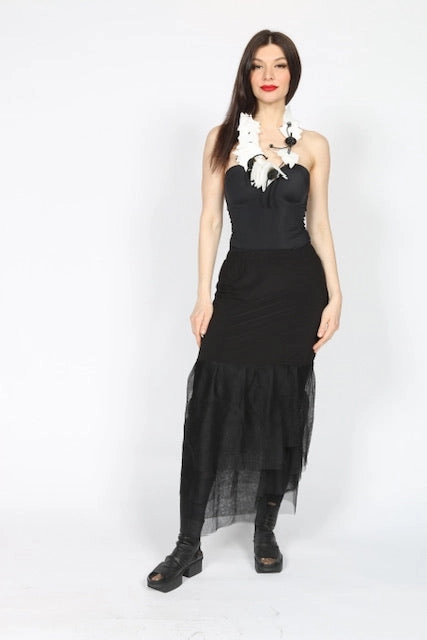 Erasable Crease Layer mesh skirt