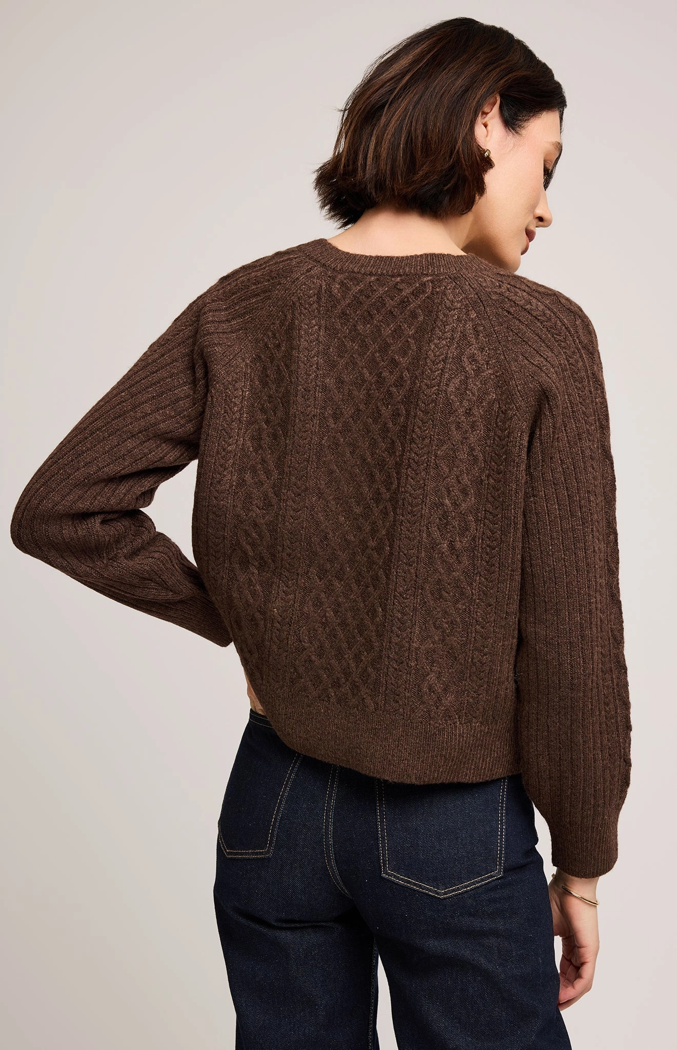 Eco Friendly Fabric Aspen Cardigan - Heather Chocolate