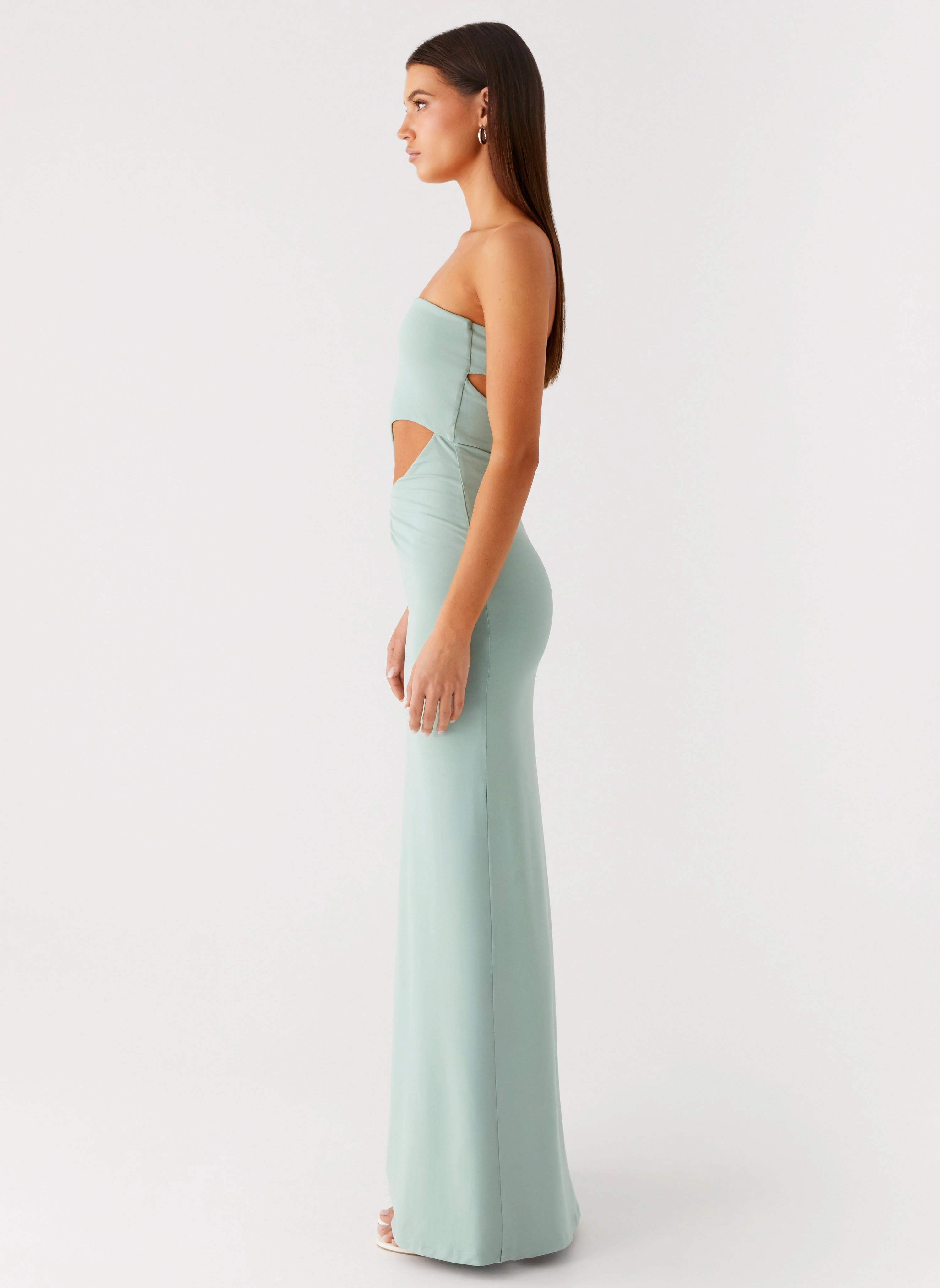Laurella Maxi Dress - Sage Light Rhythm Playful Cut