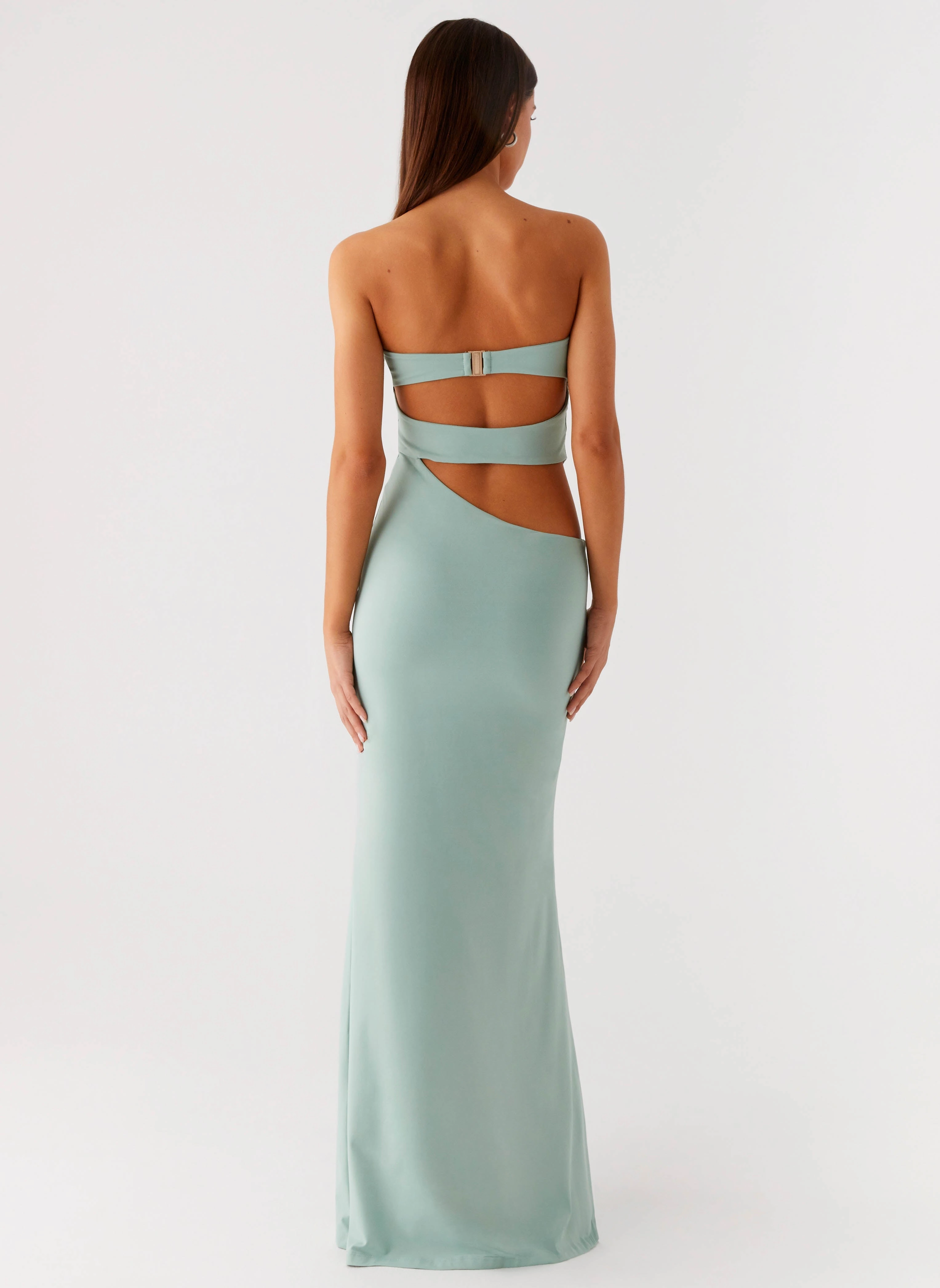 Laurella Maxi Dress - Sage Draped Fabric