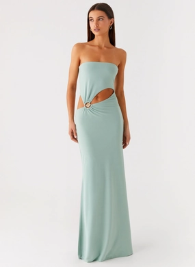 Laurella Maxi Dress - Sage Minimal Form