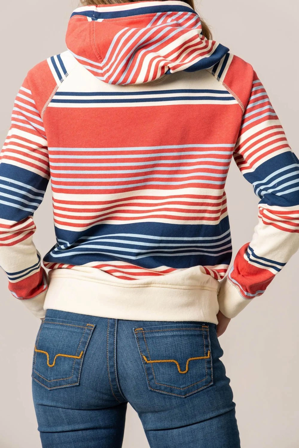 Modular Attachment Points Effortless Look Kimes Ranch Womens Golinda Navy 100% Cotton Hoodie