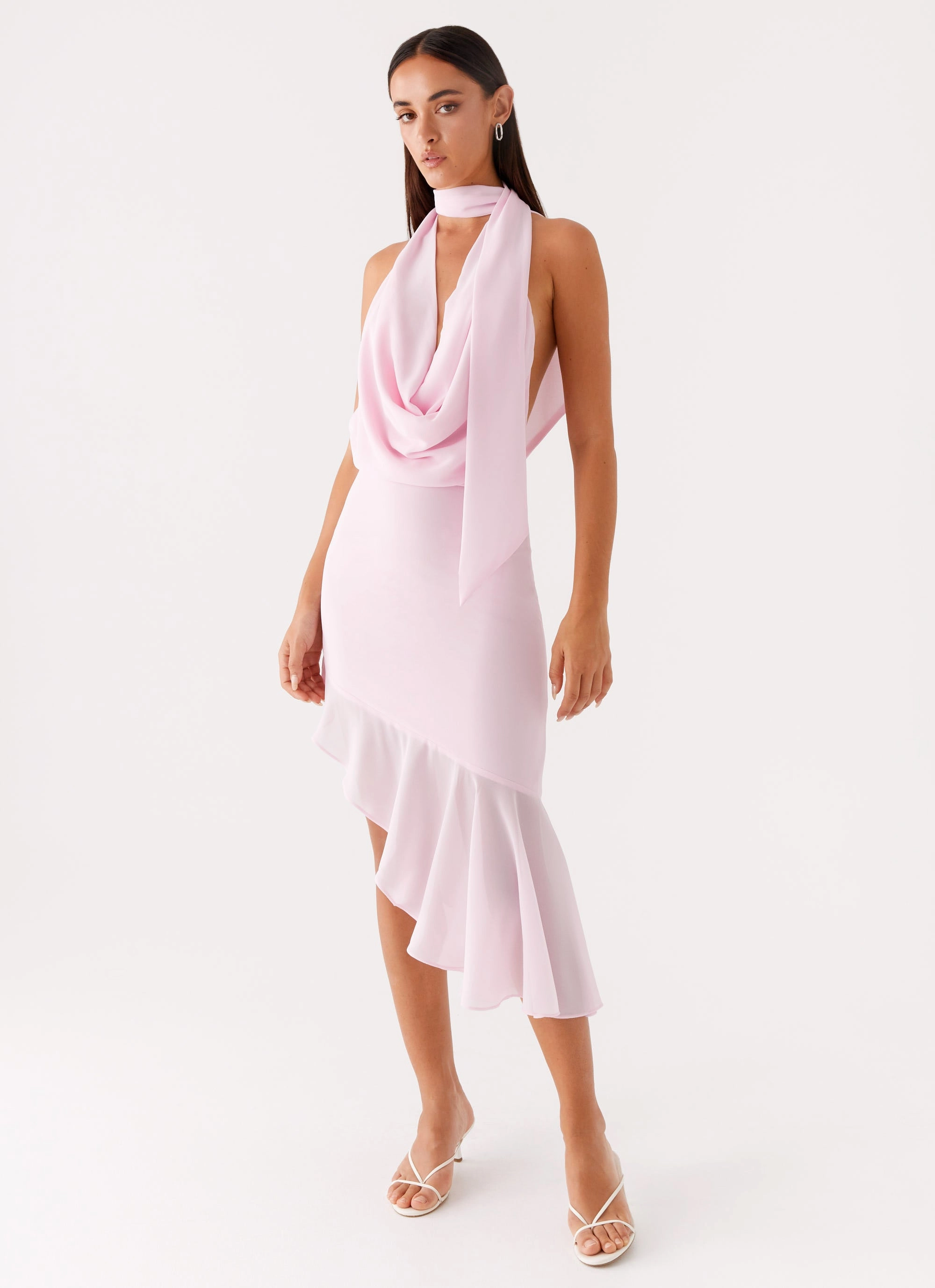 Essential Style Bohemian style Layna Scarf Midi Dress - Pink