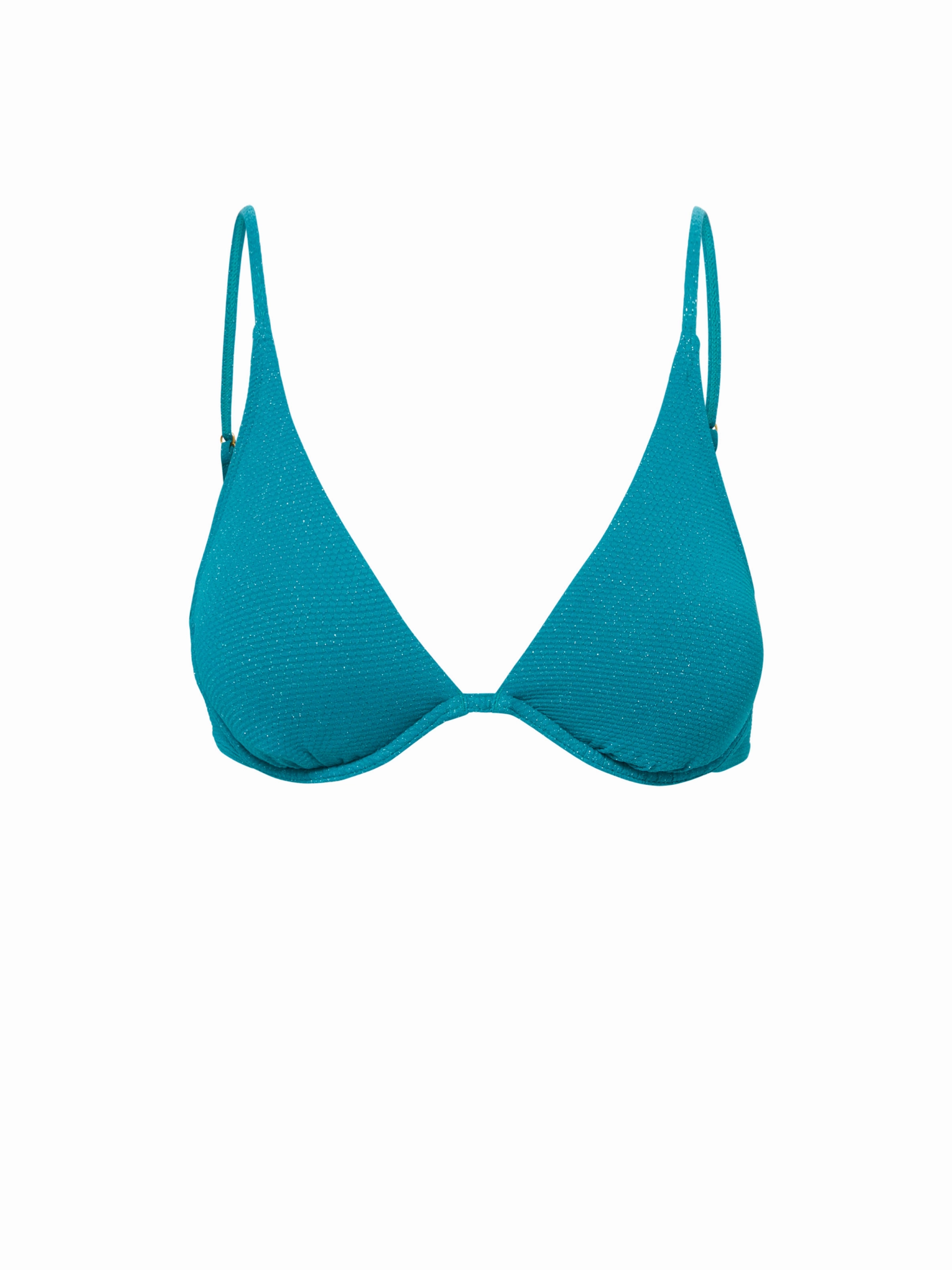 Leah Top In Jungle Green Metallic Pique Beachside Bliss Beach Moments