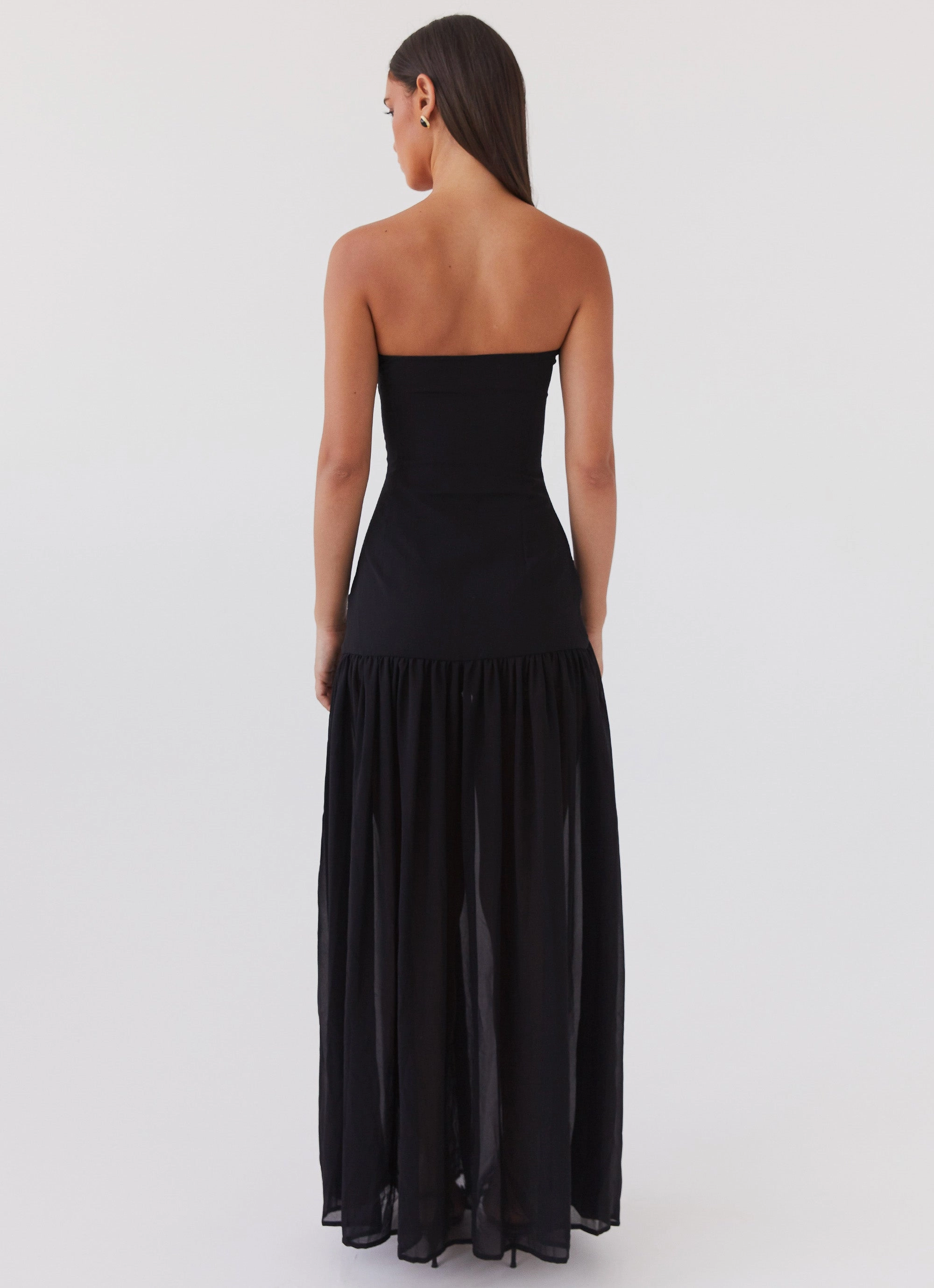 Eden Strapless Maxi Dress - Black Evening Mood Bold Design