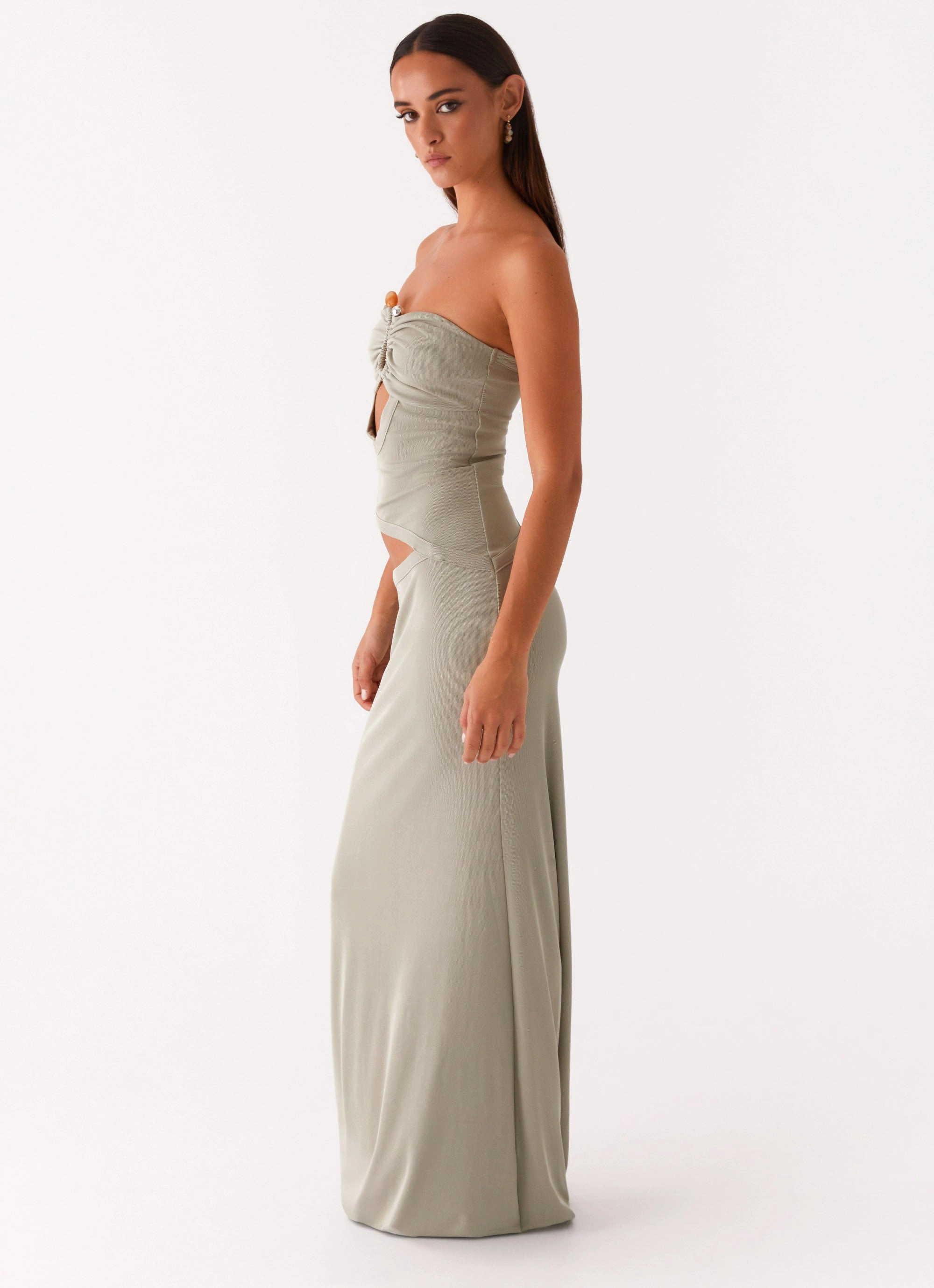 Modern Chic Wild Roses Maxi Dress - Sage