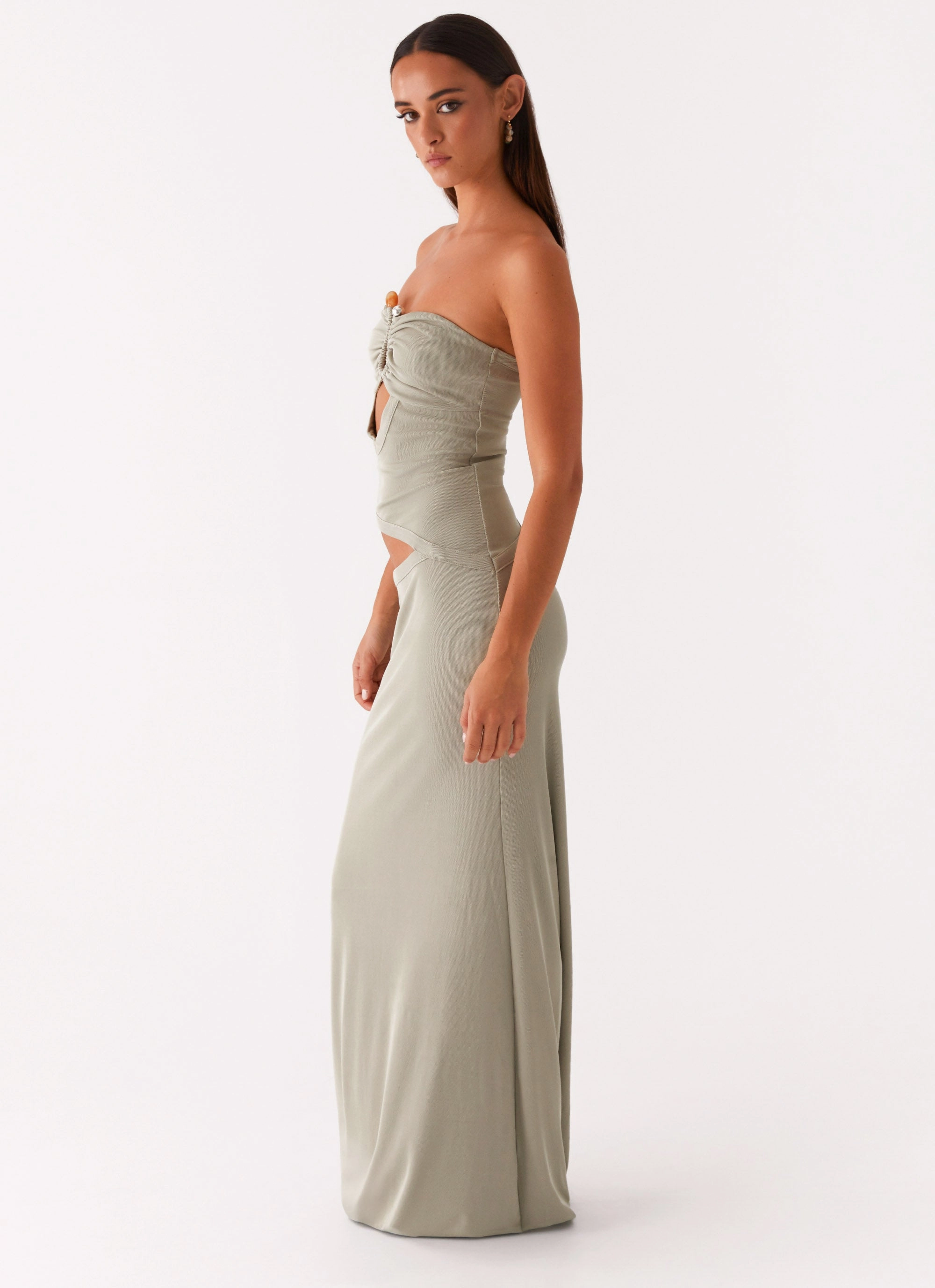 Linen Love Luxe Fit Wild Roses Maxi Dress - Sage