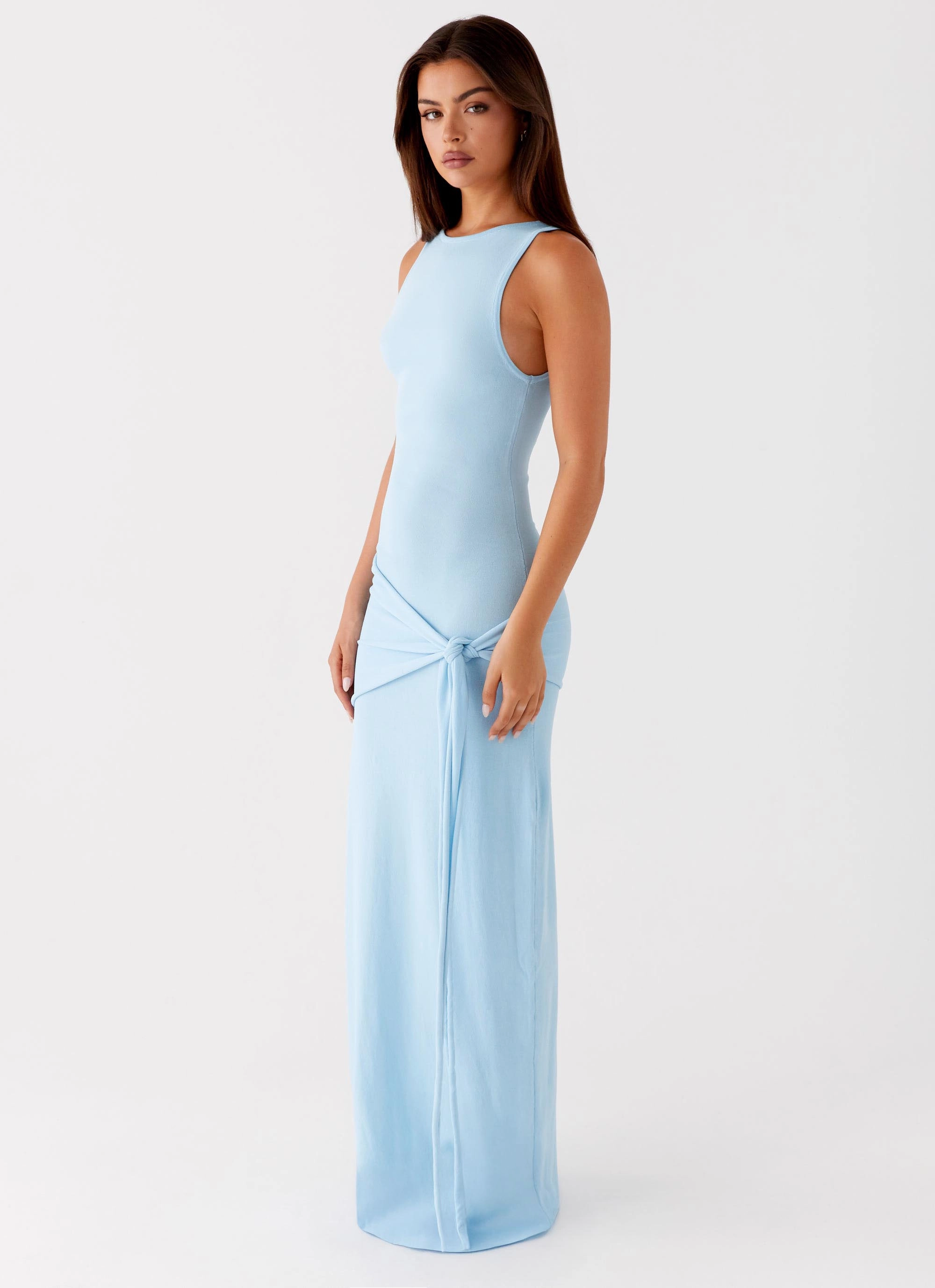 Leona Maxi Dress - Turquoise Thermal-Lined Smart Casual
