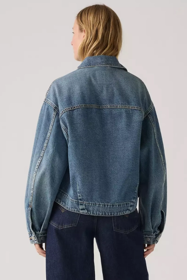 MultiFunctional Pocket Placement Levi's Balloon Sleeve Trucker Jacket