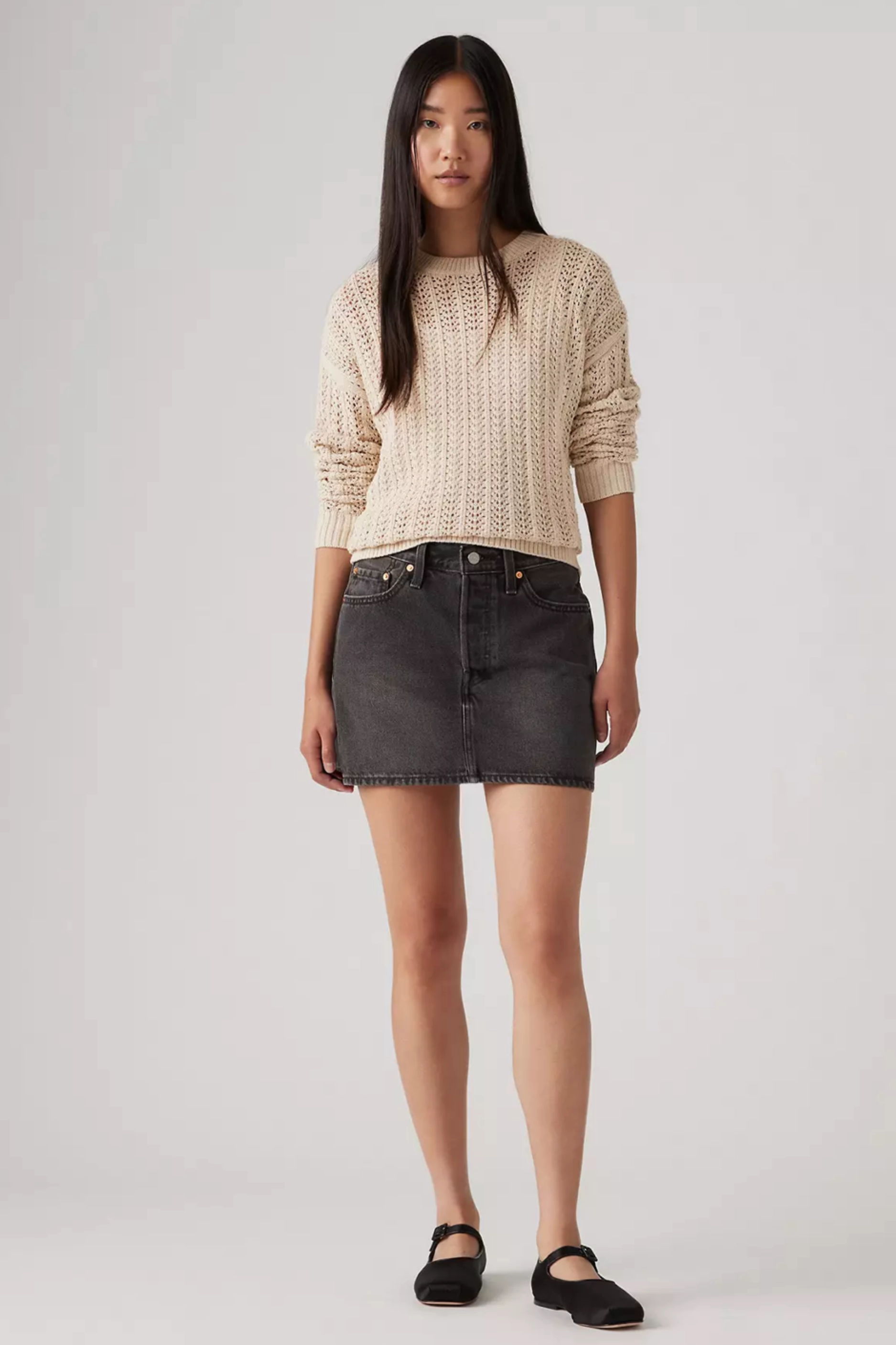 Levi's Icon Mini Skirt - Dark Mirror GarmentWashed Softness