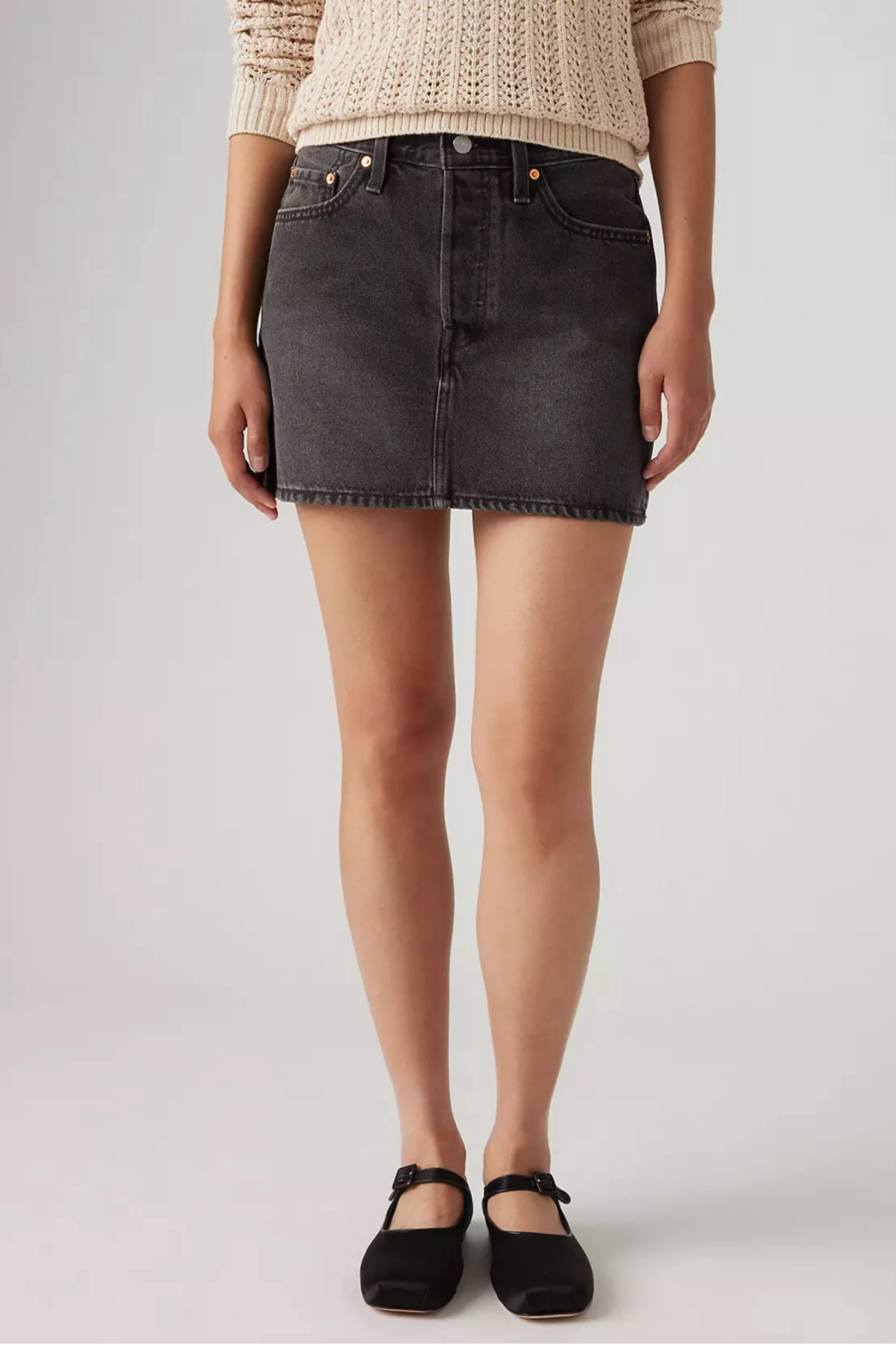Tear Resistant AbrasionResistantFabric Levi's Icon Mini Skirt - Dark Mirror