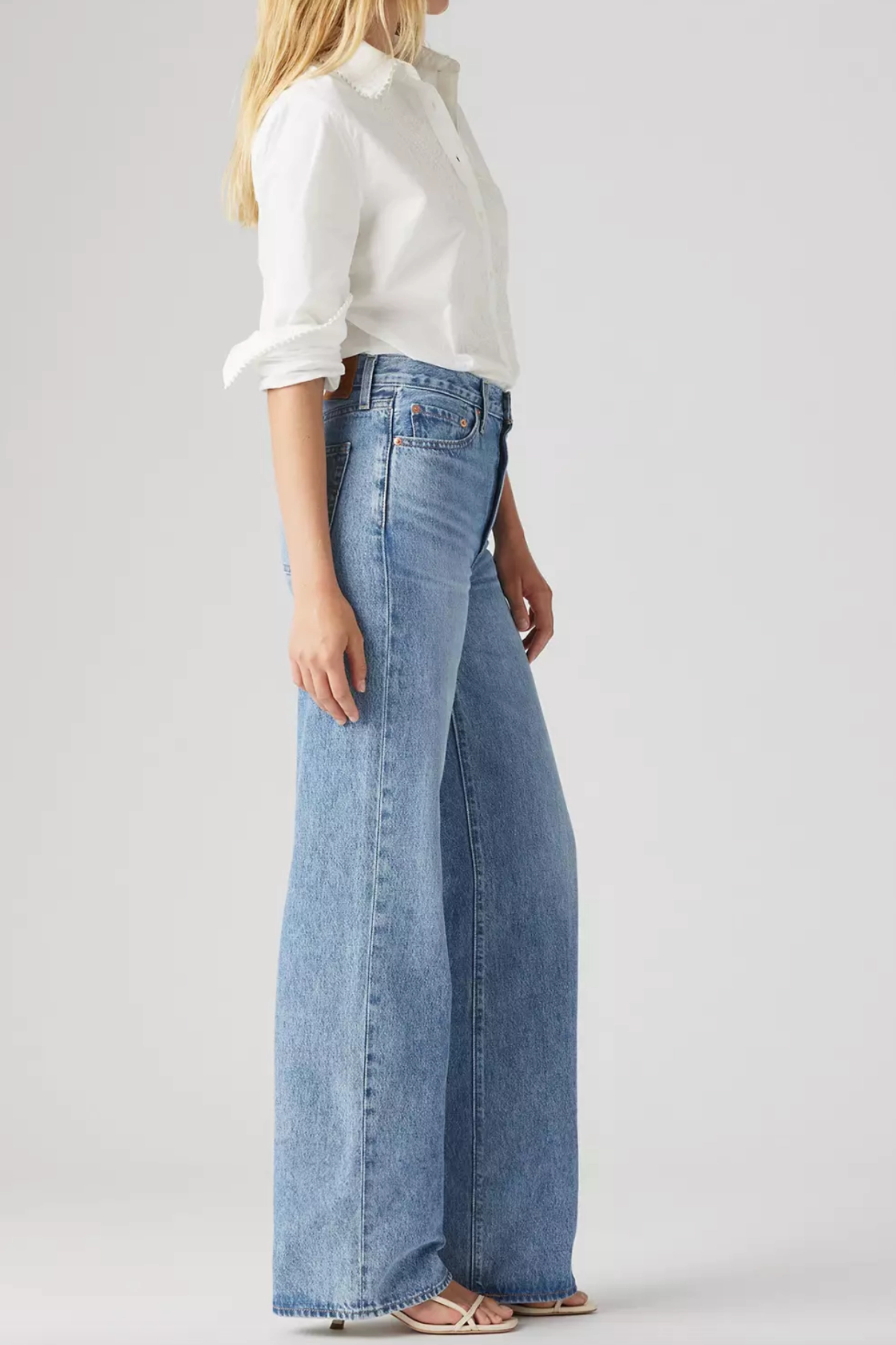 Quick Dry Performance Levi's Ribcage Wide Leg Jeans