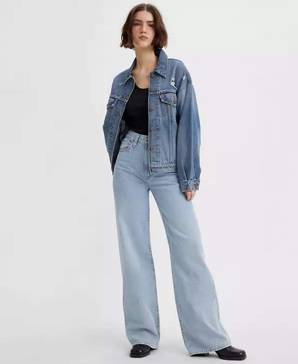 Levi's Ribcage Wide Leg Women's Jeans Versatile Layering Structured Shoulder