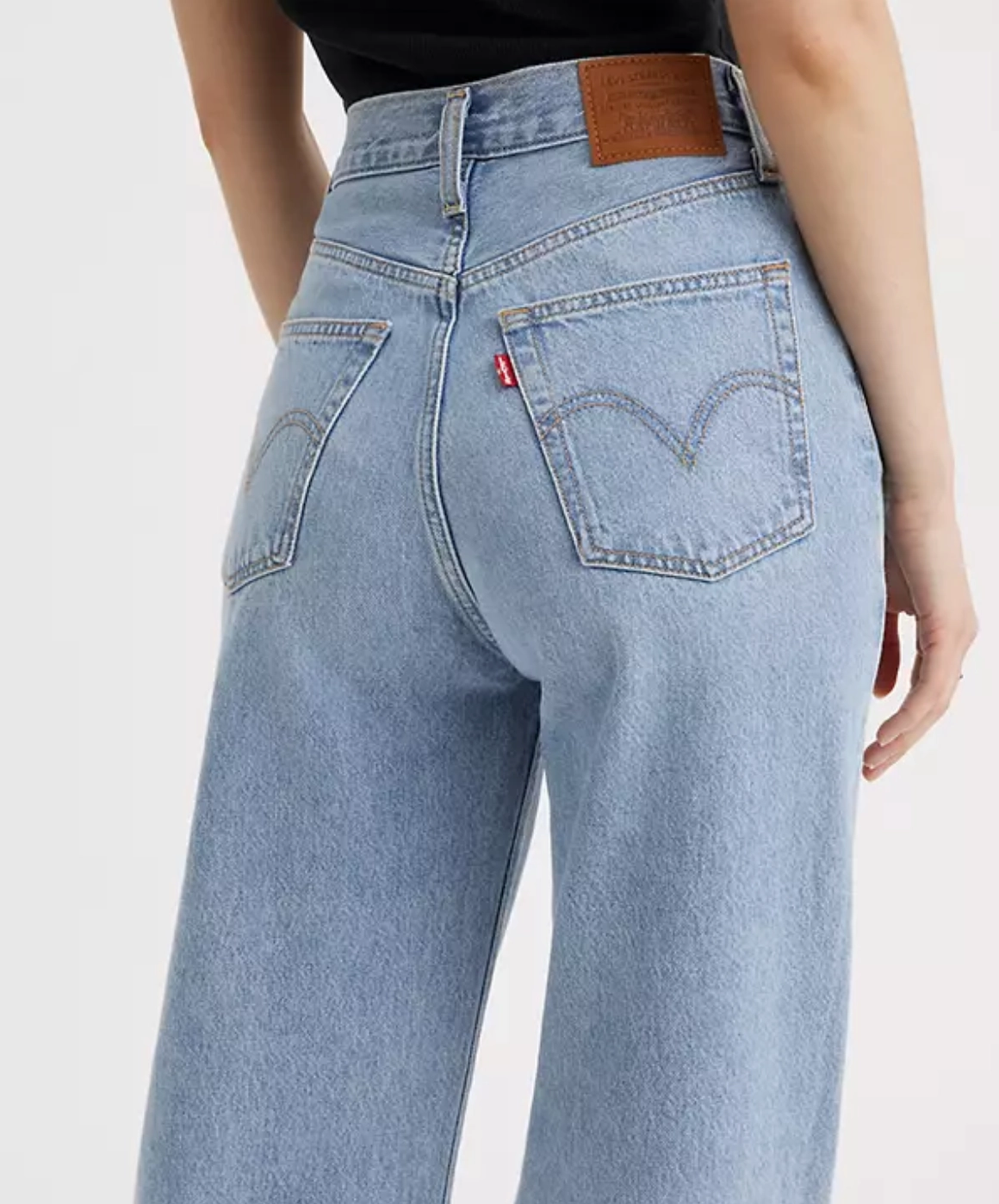 Levi's Ribcage Wide Leg Women's Jeans TumbleDryFriendlyMaterial Stretch Blouse