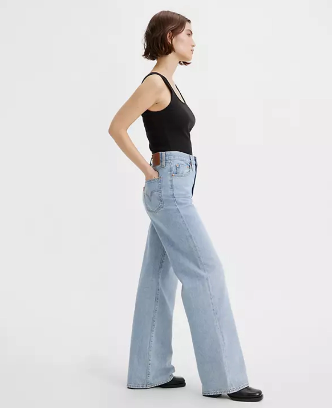 Long Sleeve Shirt Levi's Ribcage Wide Leg Women's Jeans