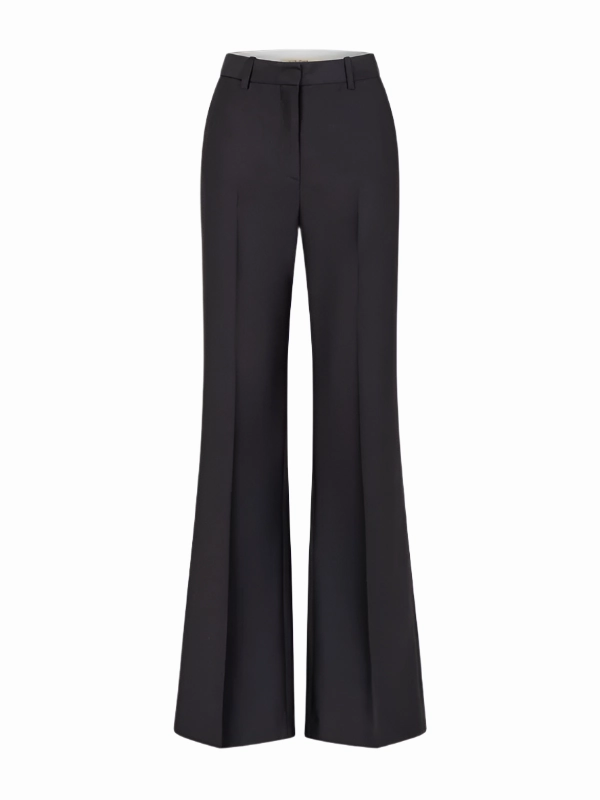 Leyva Trouser in Black Classy Fit Side slits