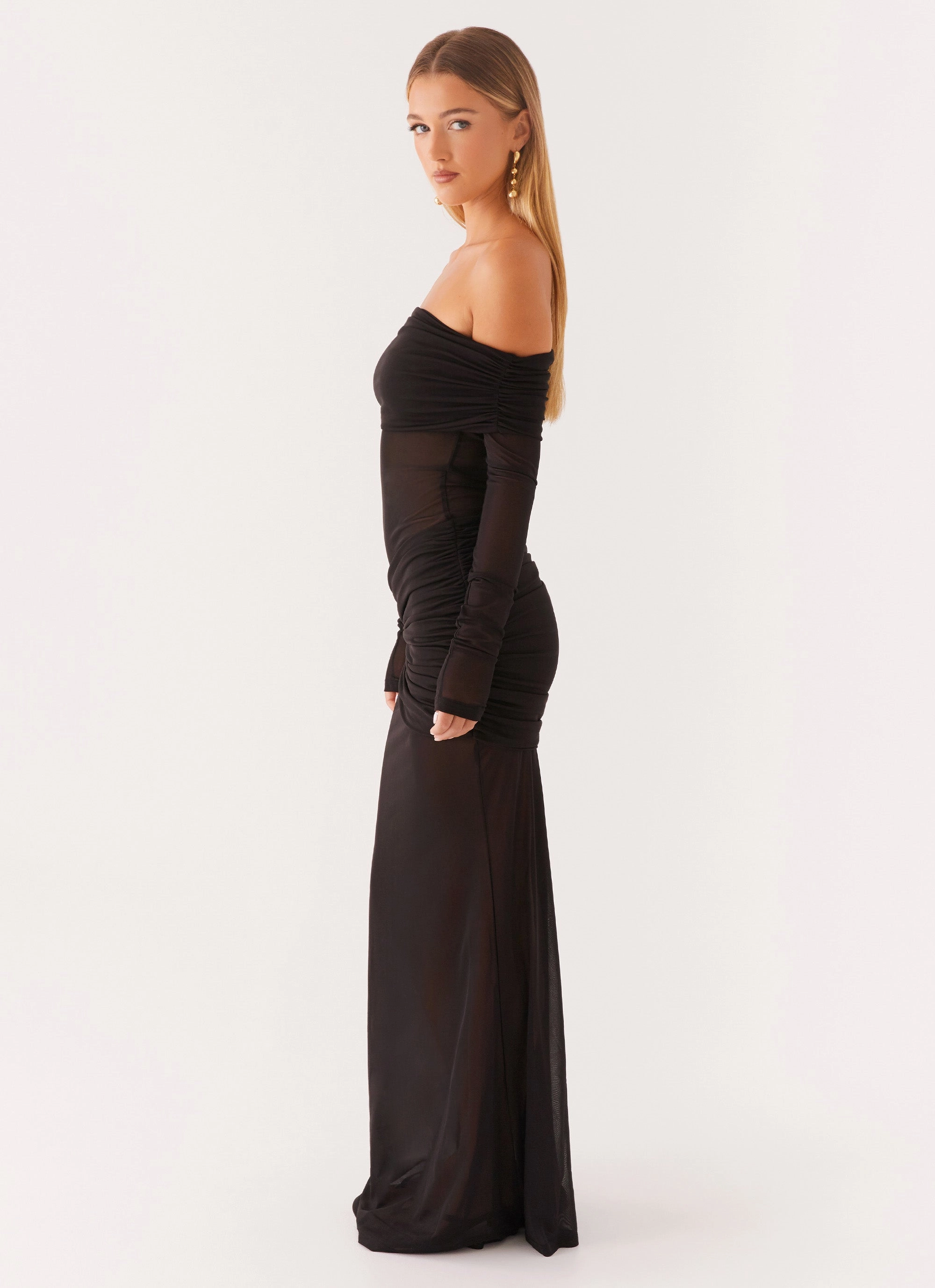 Liberty Maxi Dress - Black Air Beauty