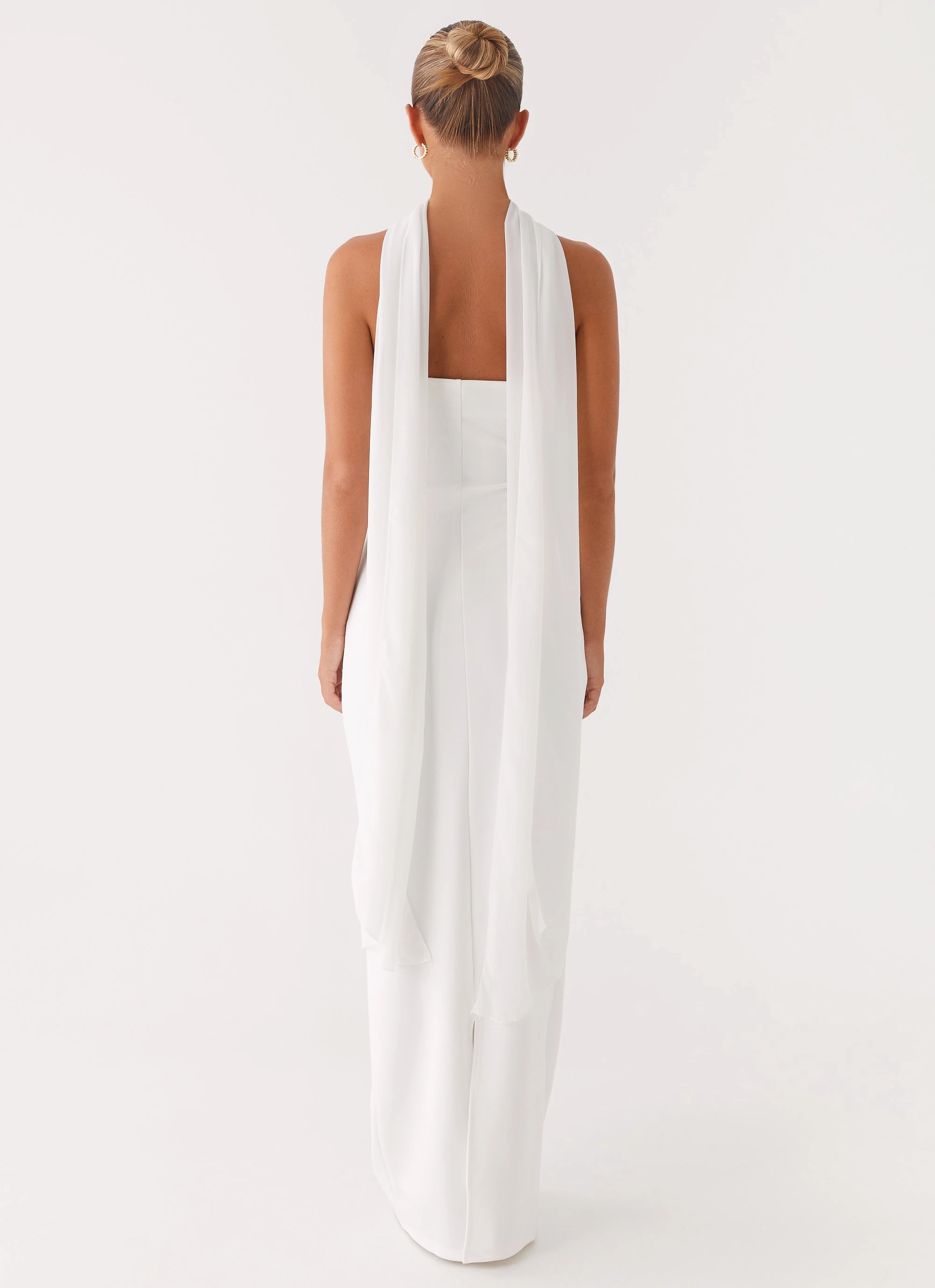 Libra Maxi Dress - White Comfort First Front Detail