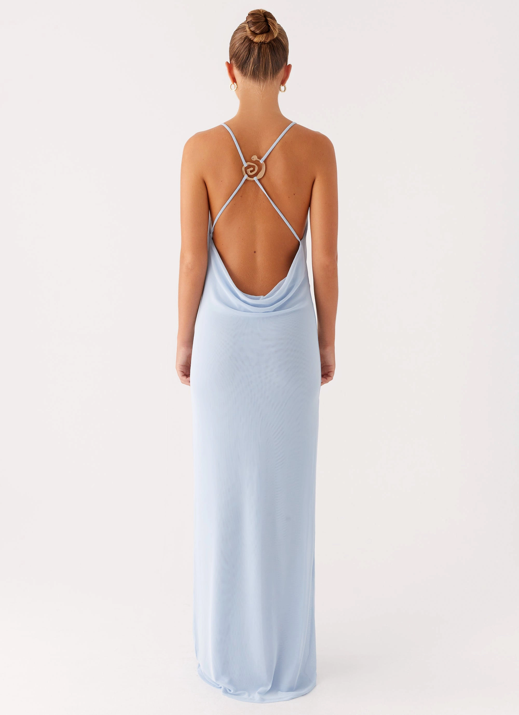 breathable-mesh Game Player Maxi Dress - Blue