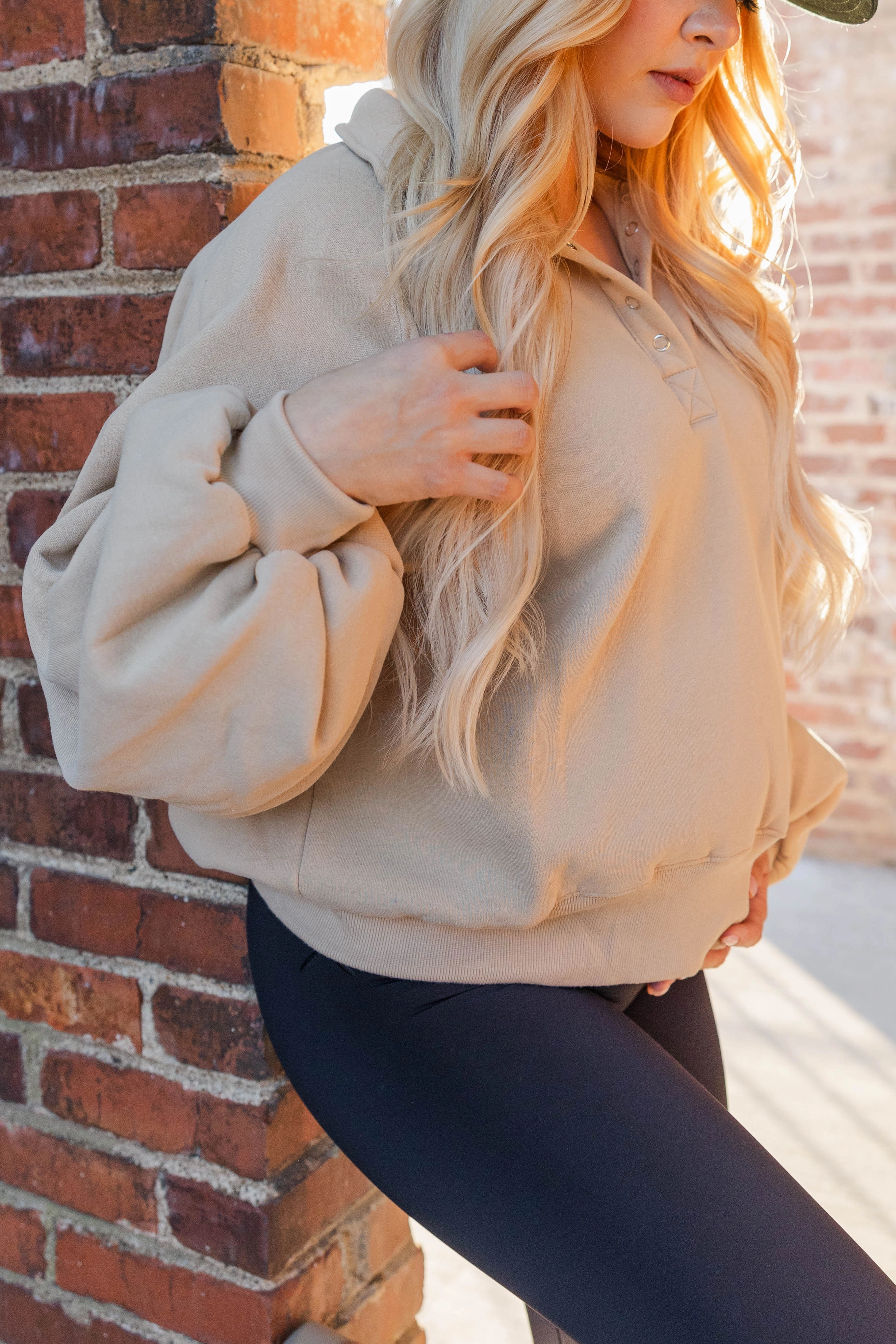 Low carbon footprint Piper Collared Sweatshirt