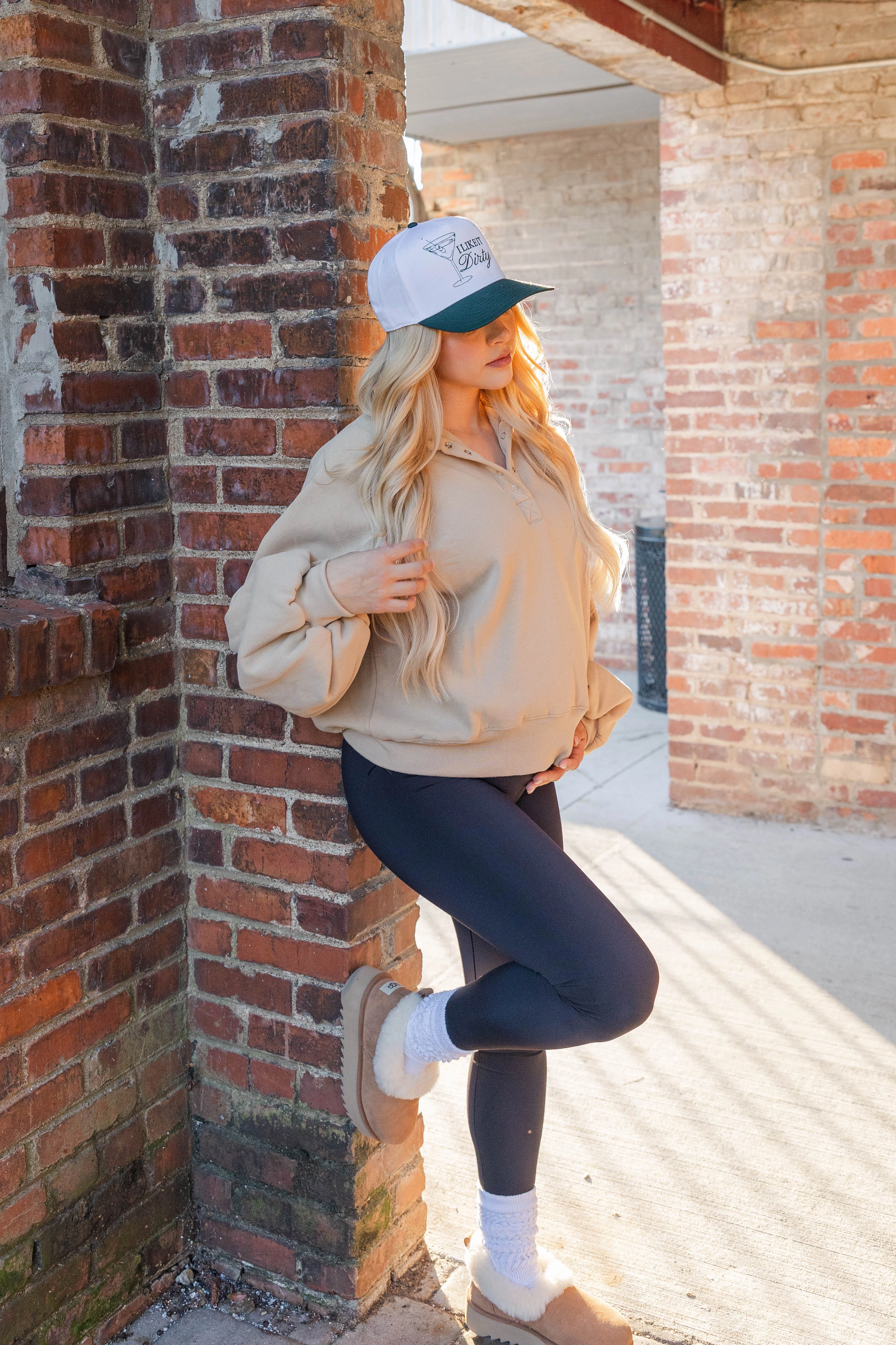 Resilient Stretch Fabric Piper Collared Sweatshirt