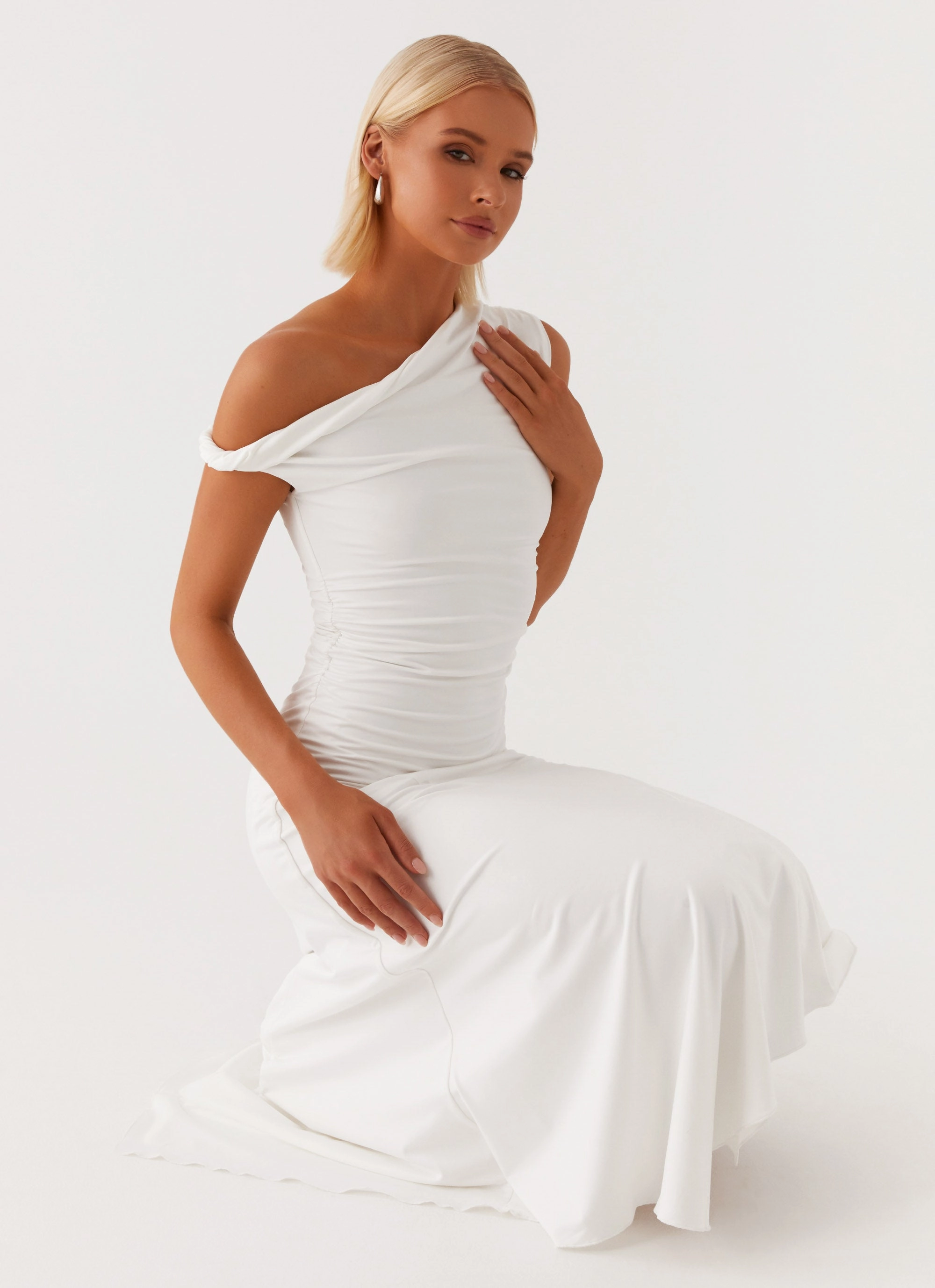 Byron Midi Dress - White Movement Ready Modern Form
