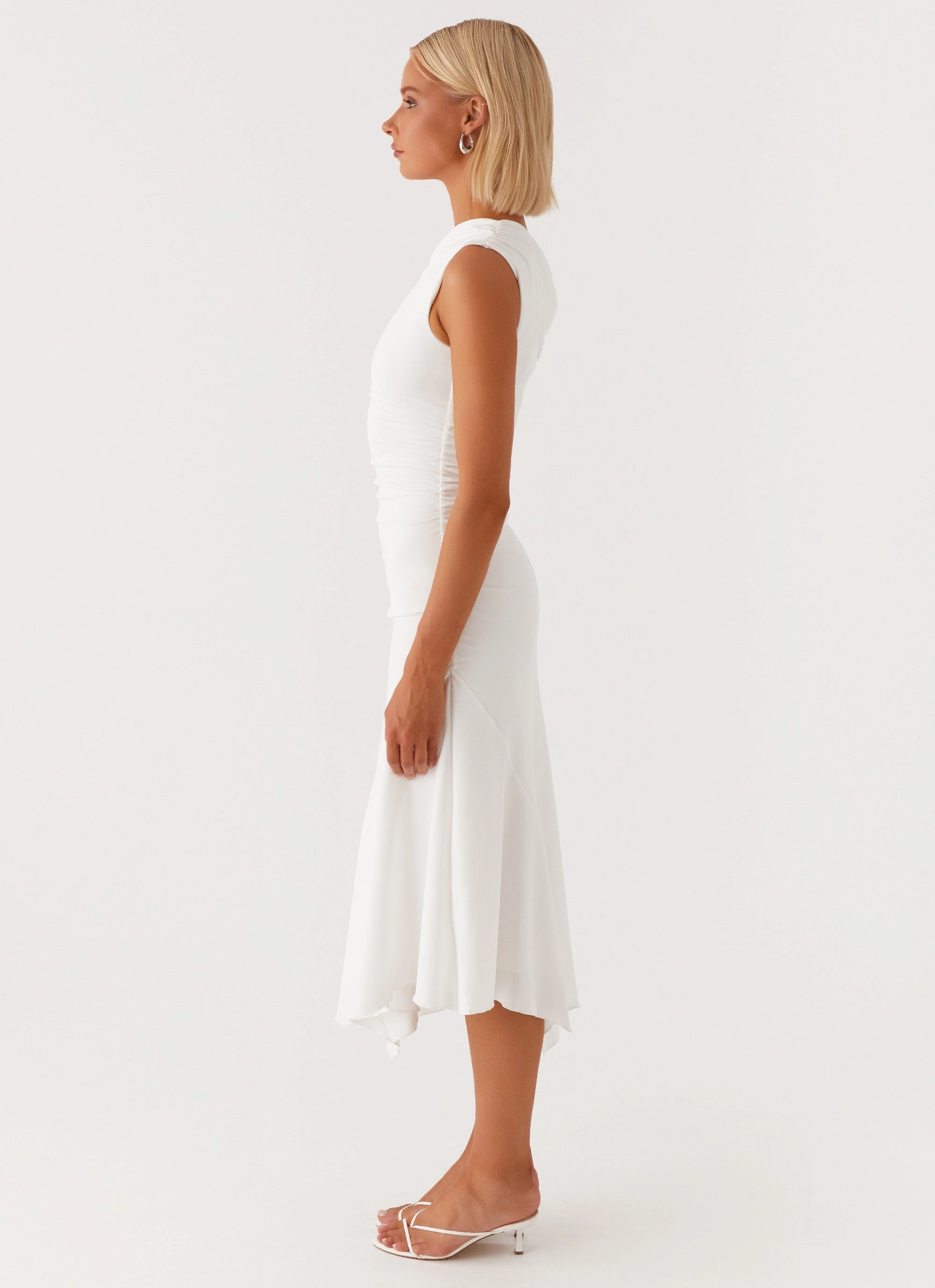 Byron Midi Dress - White Smooth Look