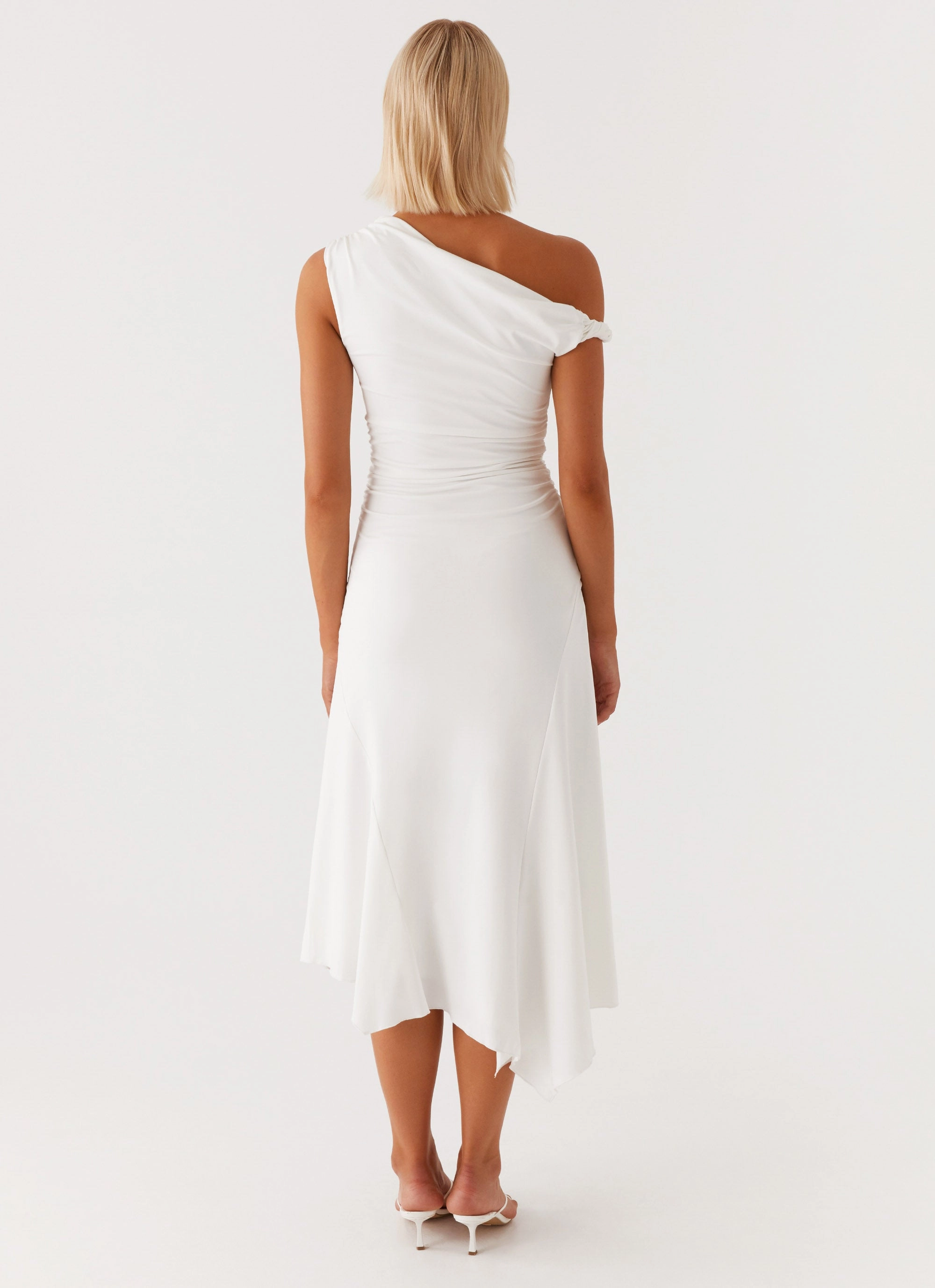 Byron Midi Dress - White Perfect Comfort Wear